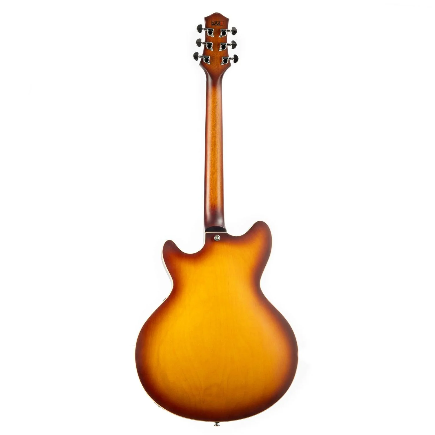 EART Guitars, E-325, Semi Hollow Full Electric Guitar, Satin Tobacco Burst - Image 2