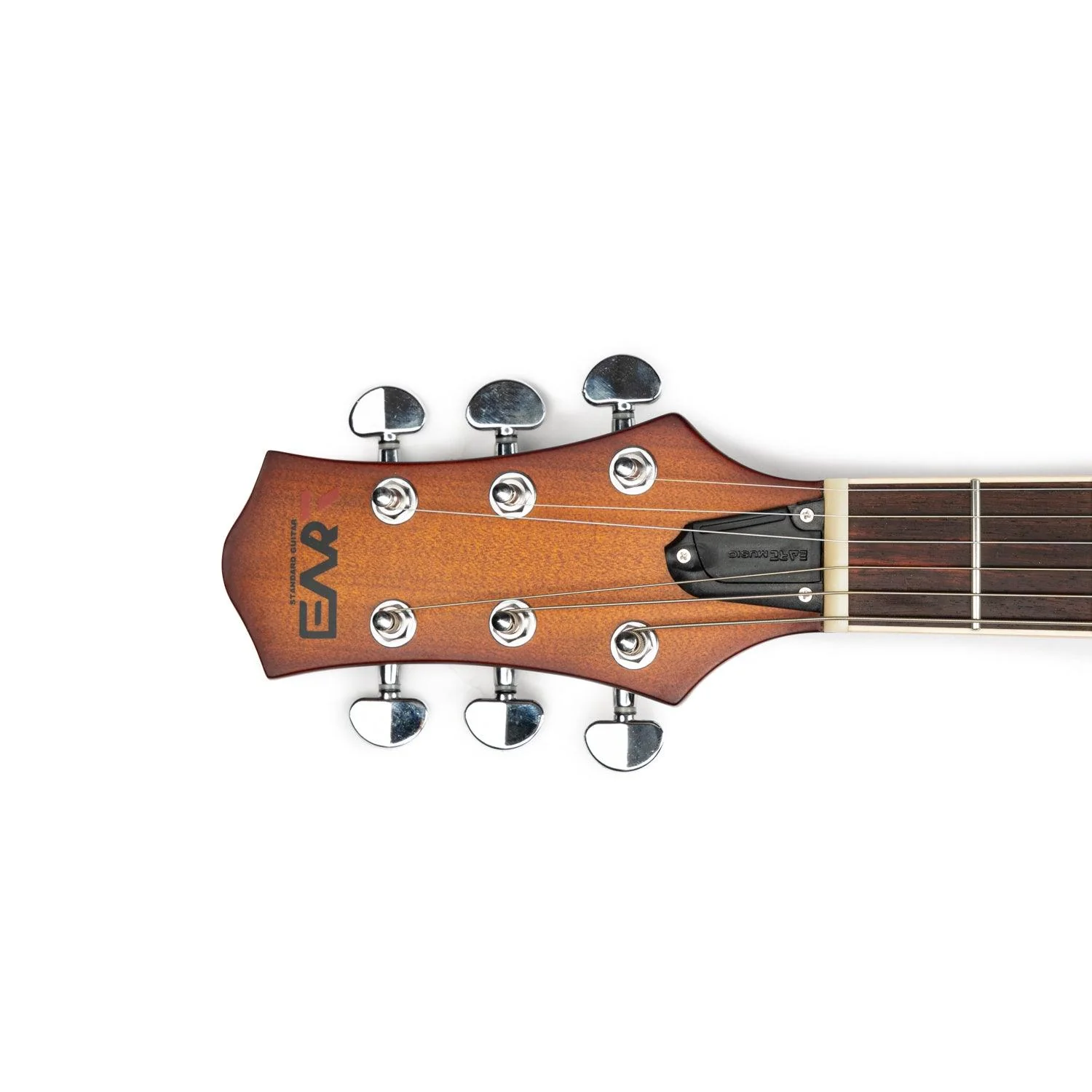 EART Guitars, E-325, Semi Hollow Full Electric Guitar, Satin Tobacco Burst - Image 3