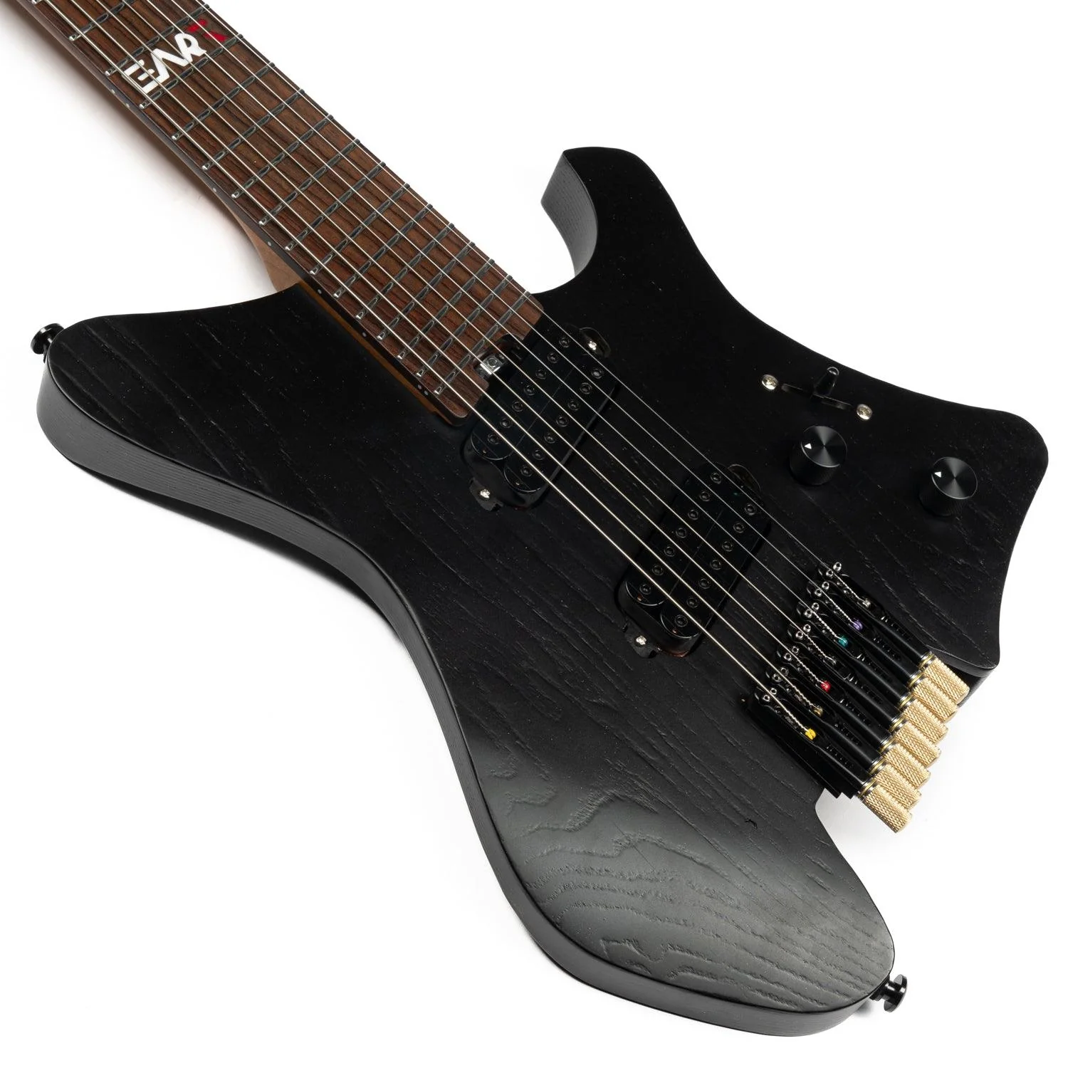 EART Guitars, GW-7F, 7 String Headless Standard GW Body Shape Guitar, Right Electric Guitar, Black - Image 5