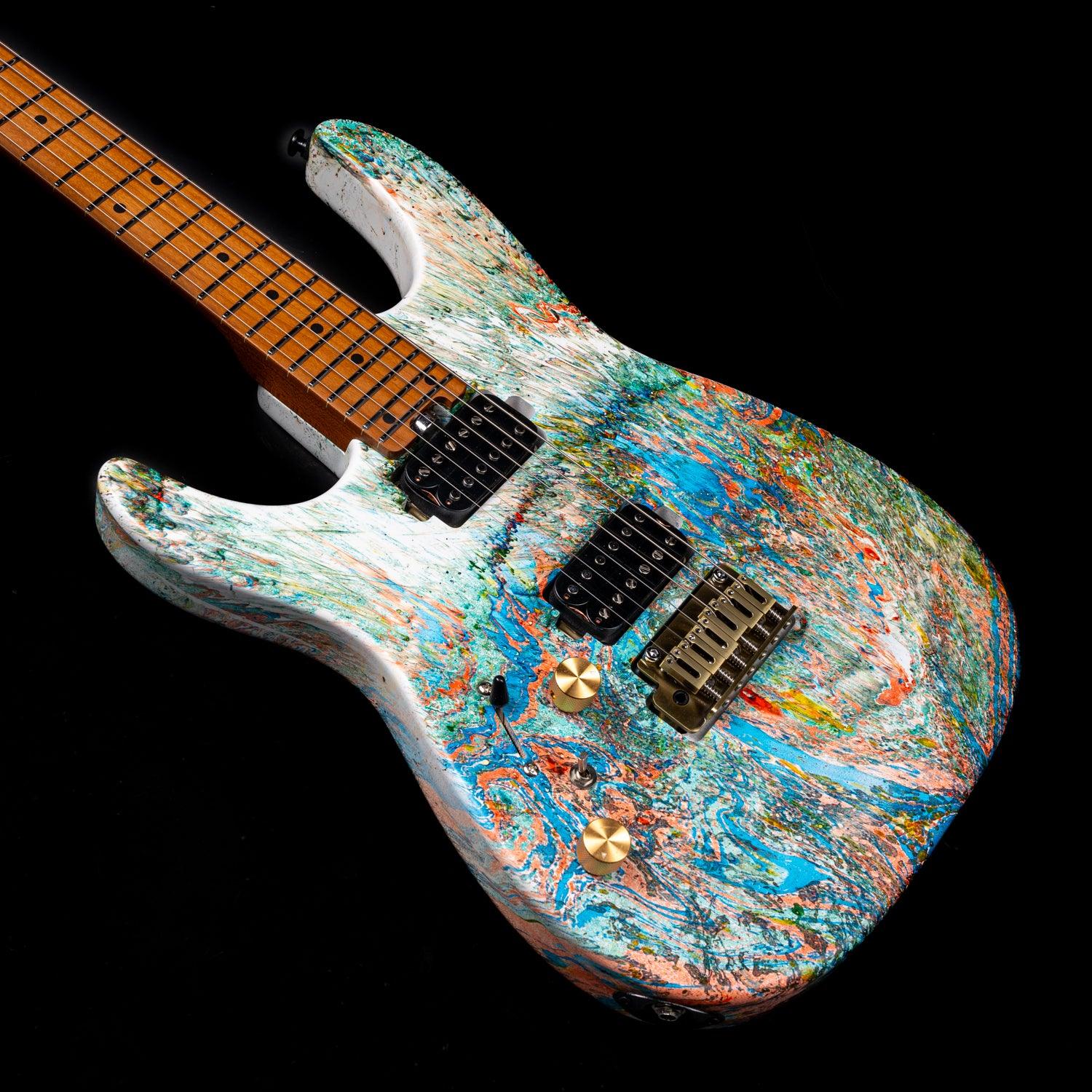 Eart Electric Guitars Chinese Lacquer Art CLA-10XL-GD - Image 5