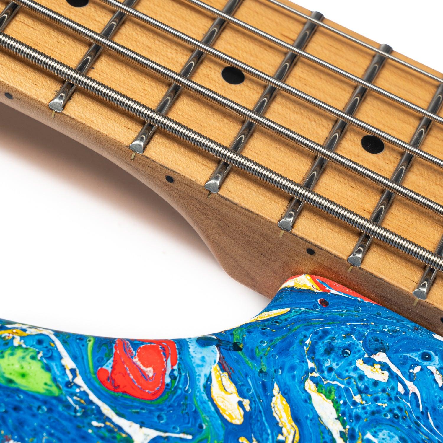 Eart Electric Guitars Bass Chinese Lacquer Art CLA-5B, 5 String Bass - Image 4
