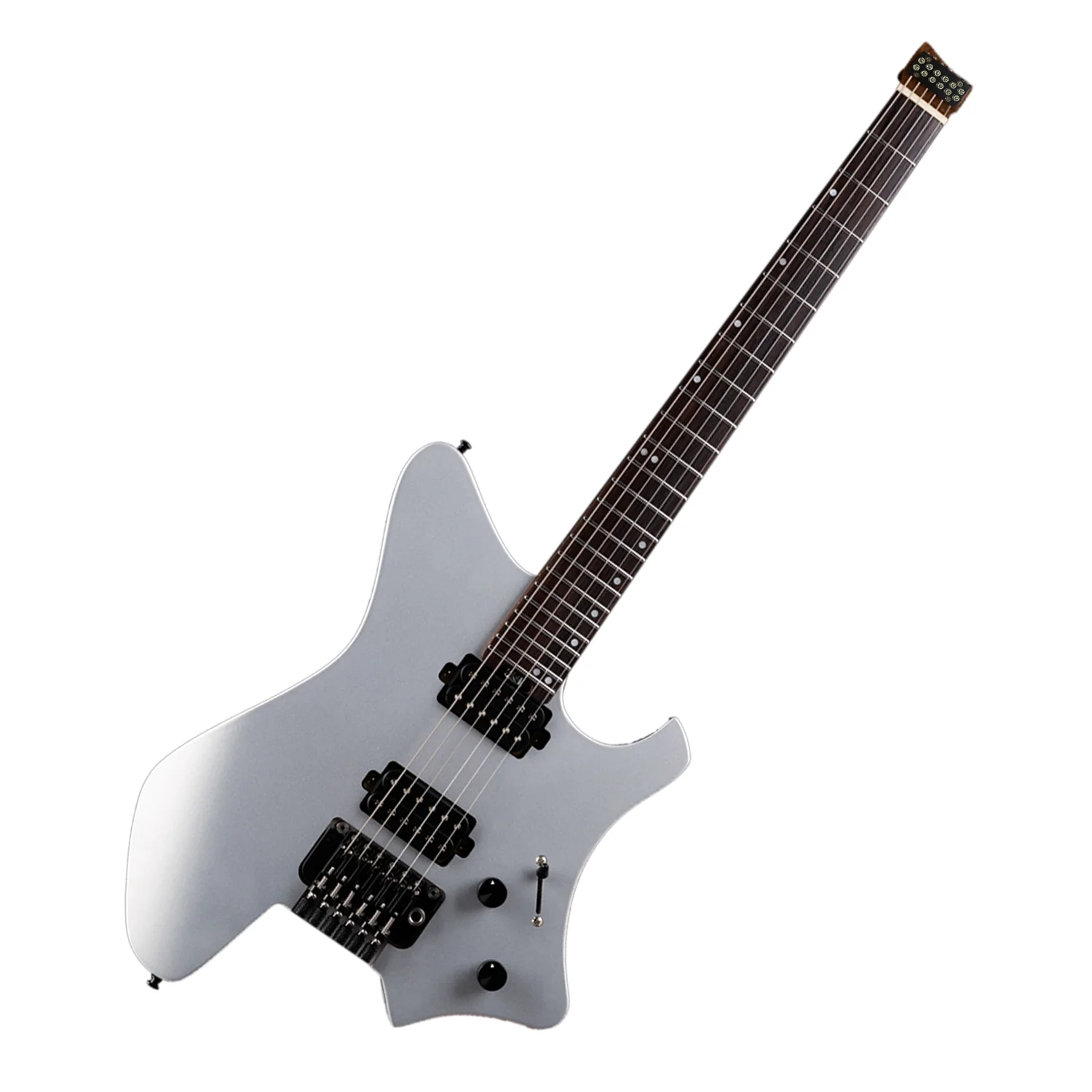 Eart Electric Guitars GW2-TE, 6 String Headstockless Roasted Mahogany Tremolo Birdge Headless Guitar - Image 10