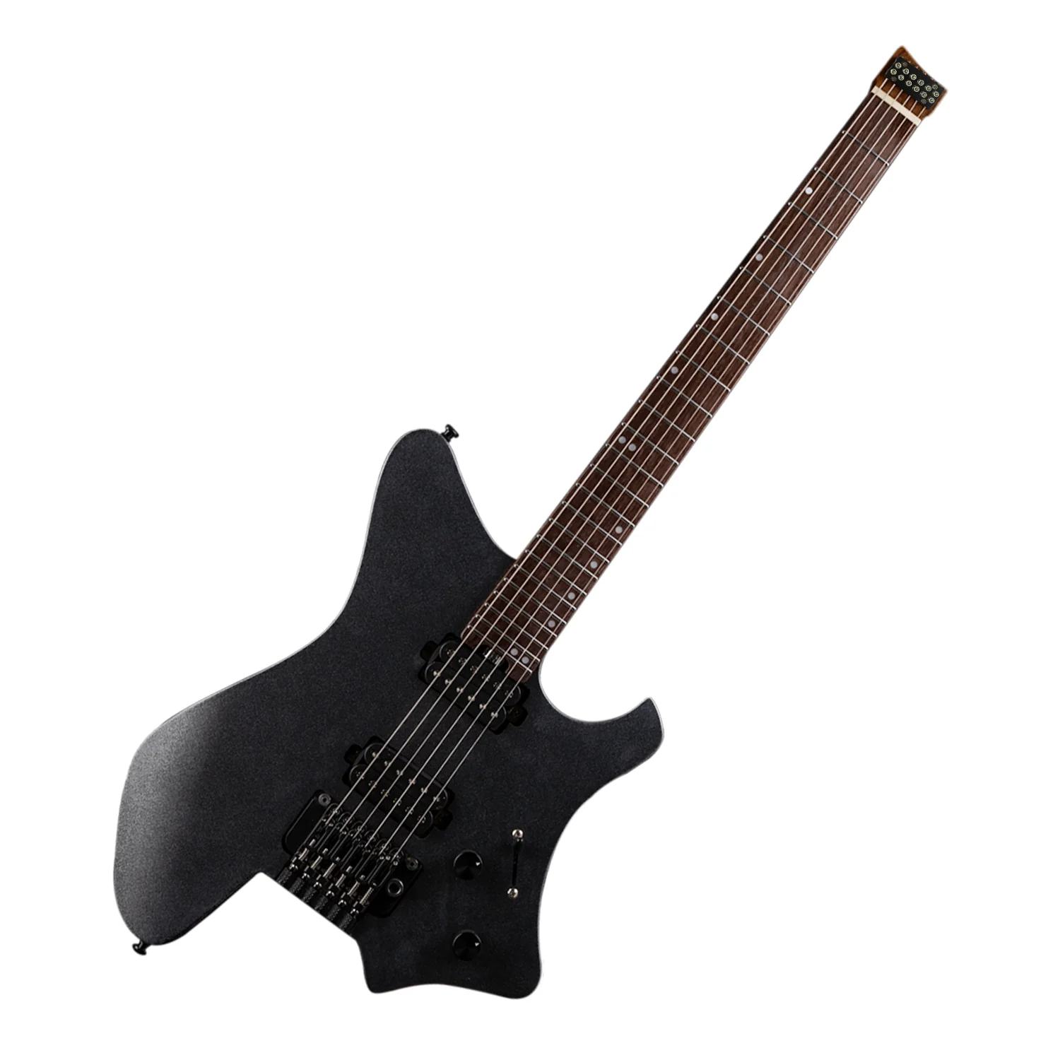 Eart Electric Guitars GW2-TE, 6 String Headstockless Roasted Mahogany Tremolo Birdge Headless Guitar - Image 8
