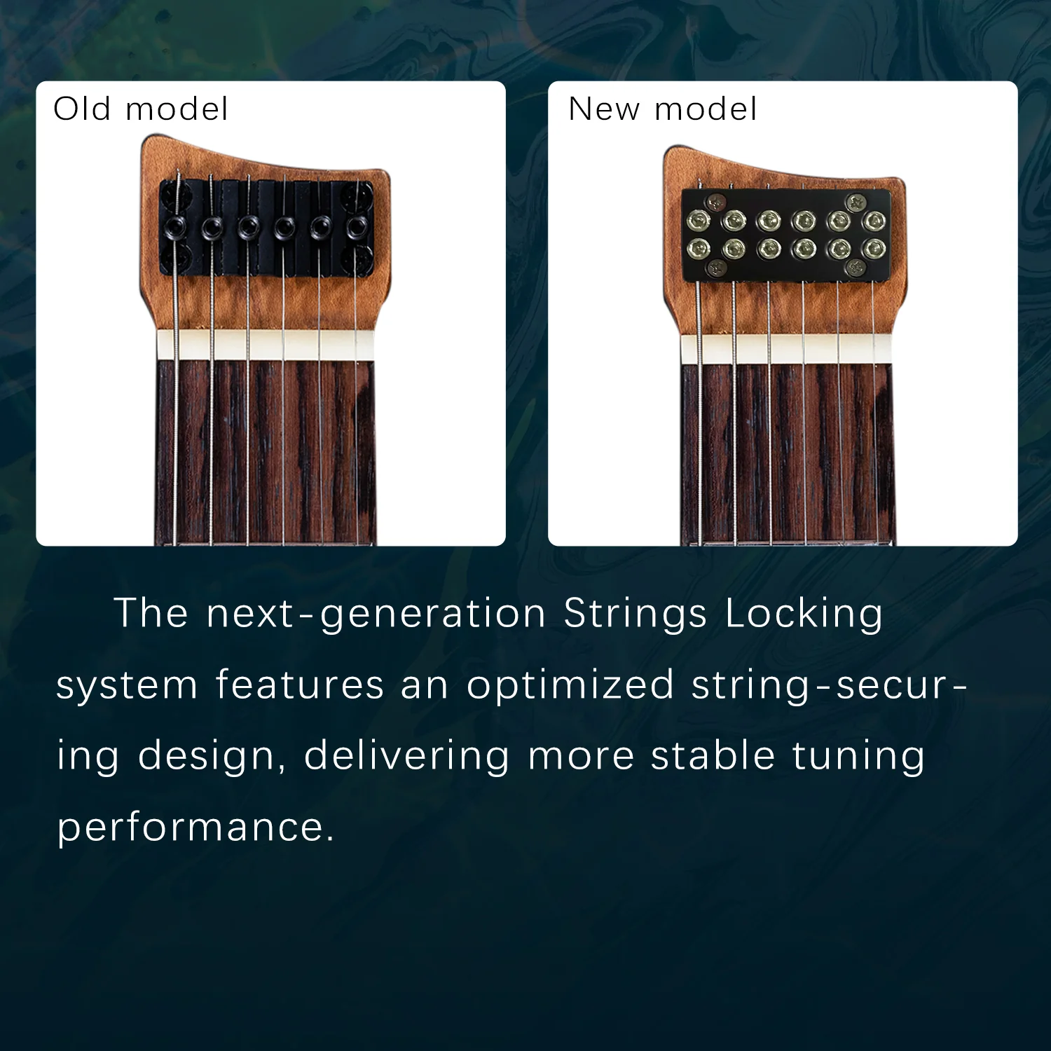 Eart Electric Guitars GW2P-SE, Youthful Energy, Roasted Mahogany, Lightweight Headless Guitar - Image 2