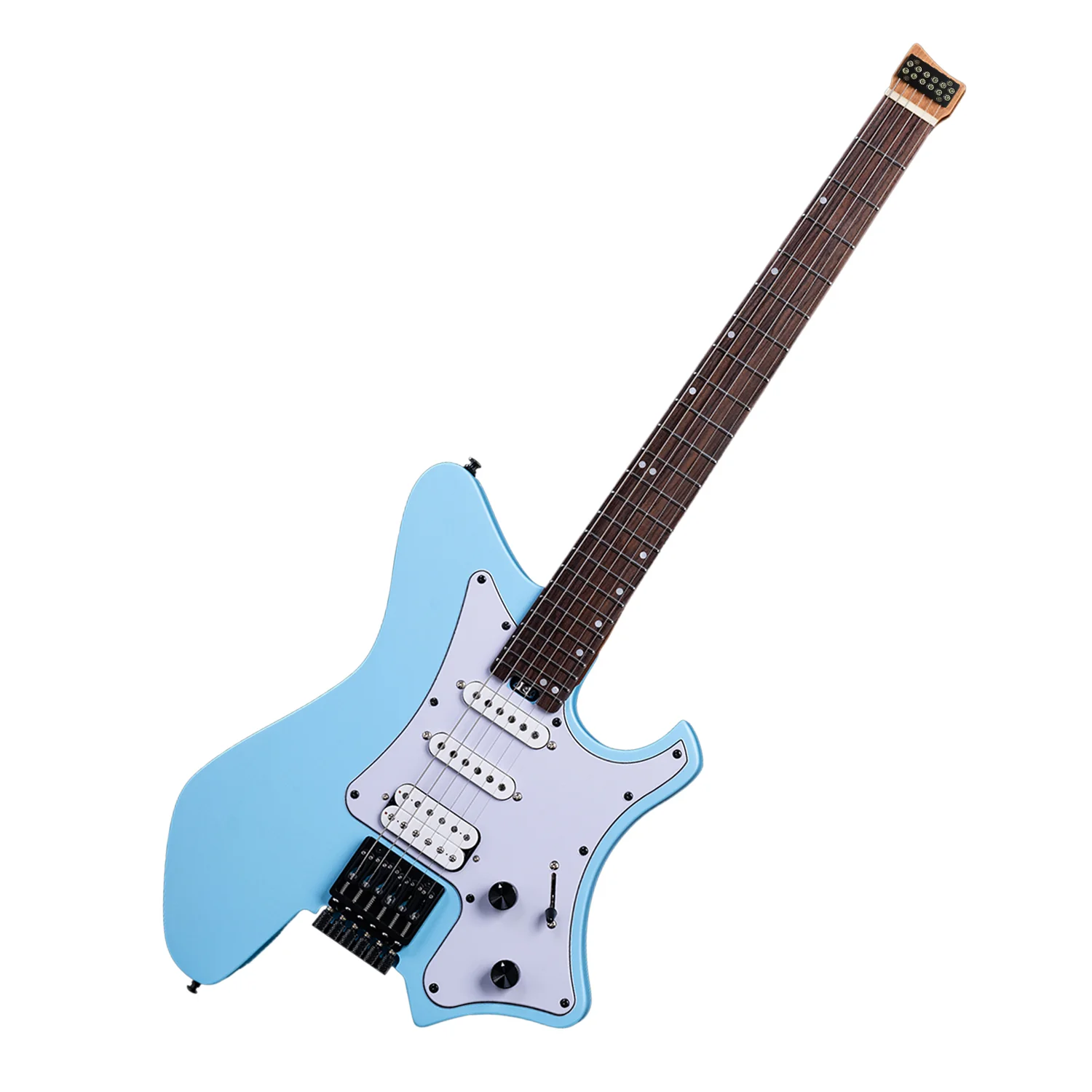 Eart Electric Guitars GW2P-SE, Youthful Energy, Roasted Mahogany, Lightweight Headless Guitar - Image 8