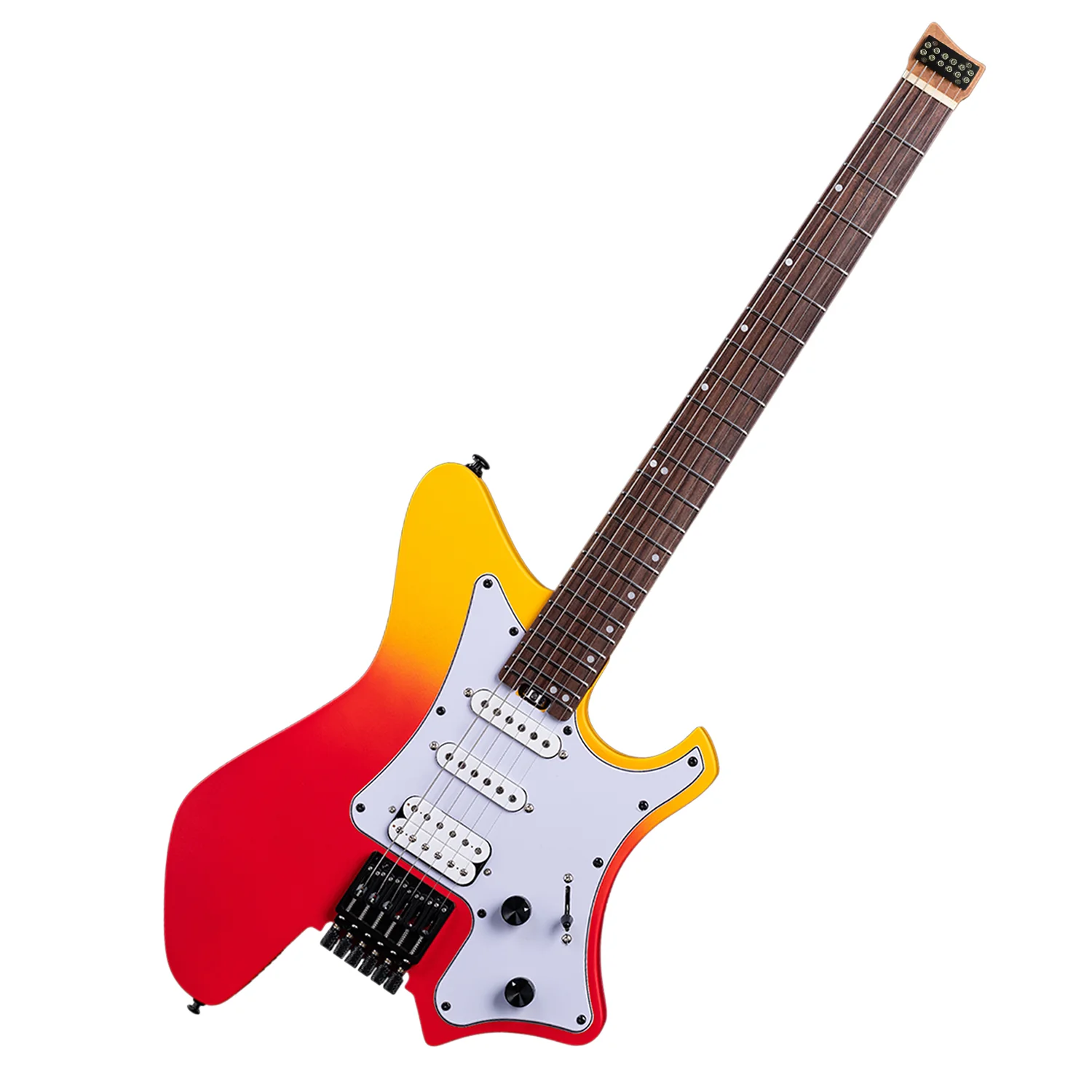 Eart Electric Guitars GW2P-SE, Youthful Energy, Roasted Mahogany, Lightweight Headless Guitar - Image 9