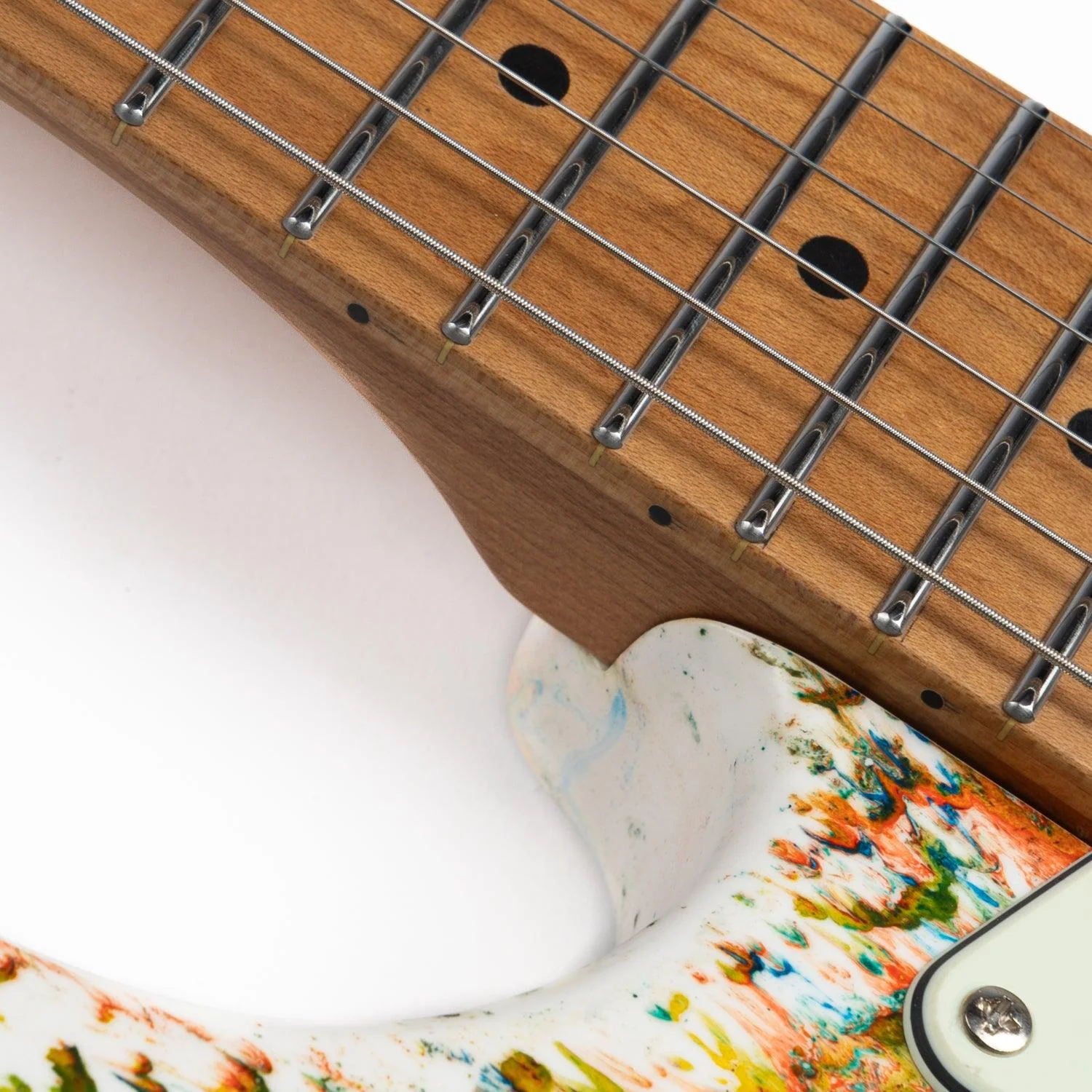 EART Guitars, M-2HLA, for Kids, Handmade Lacquer Art Electric Guitar - Image 5