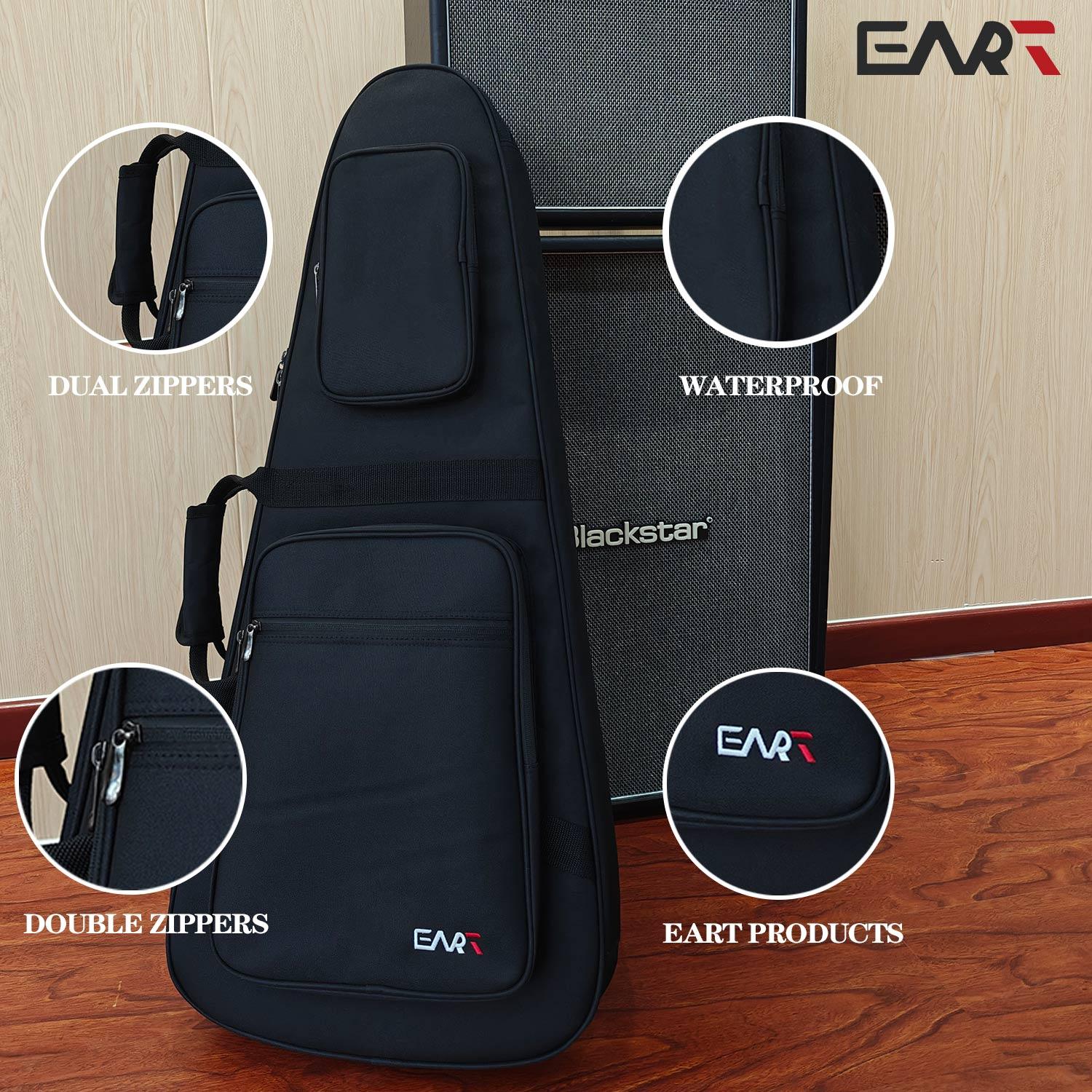 EART Guitars, Gig Bag EHKHG Black Bullet Case for Headless Electric Guitars, Black - Image 4