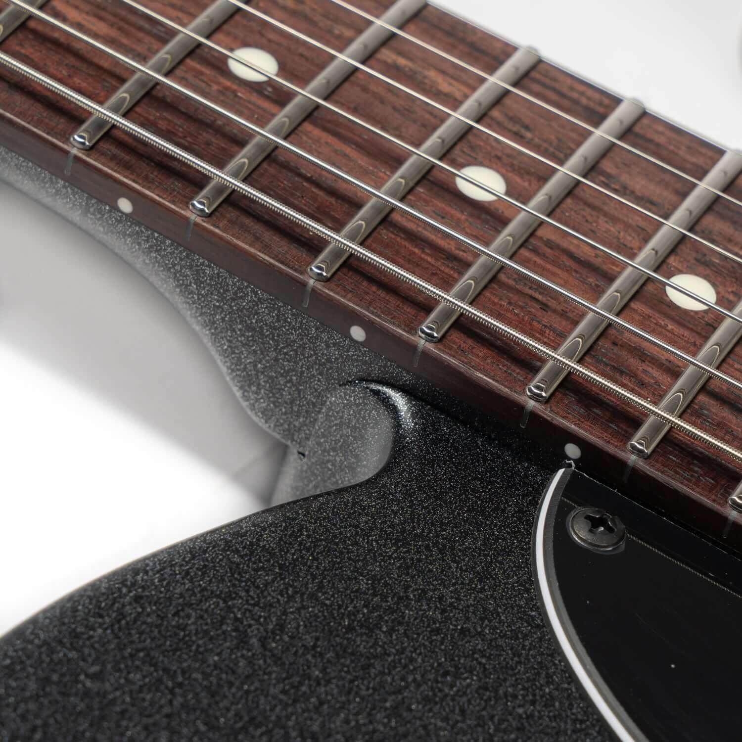 EART Guitars, TL-281, Roasted Canada Maple Neck Rock Metal Electric Guitars, Black - Image 6