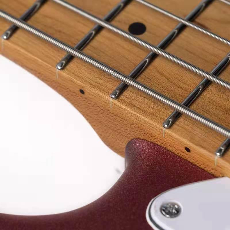 Eart Guitars, B-10, Roasted Maple Neck Mahogany Body 4 Strings Bass Guitars - Image 4