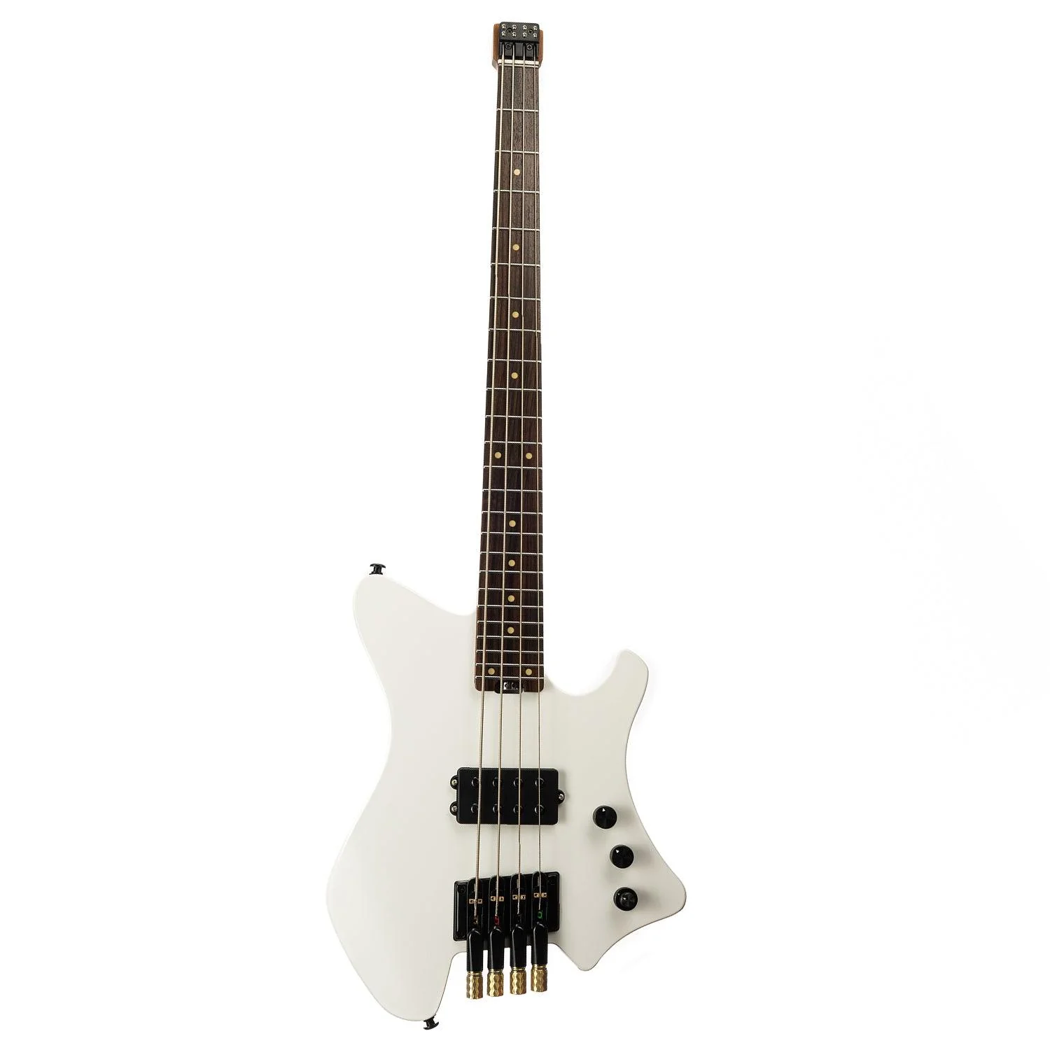EART Guitars. BW-4 Roasted Bookmatch Mahogany Body 4 Strings Bass, Black, White - Image 12