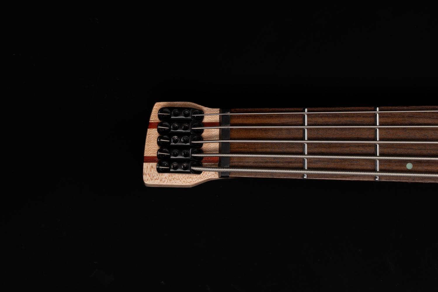 Eart Guitars, BW-5, Roasted Bookmatch Mahogany Body 5 String Bass - Image 2