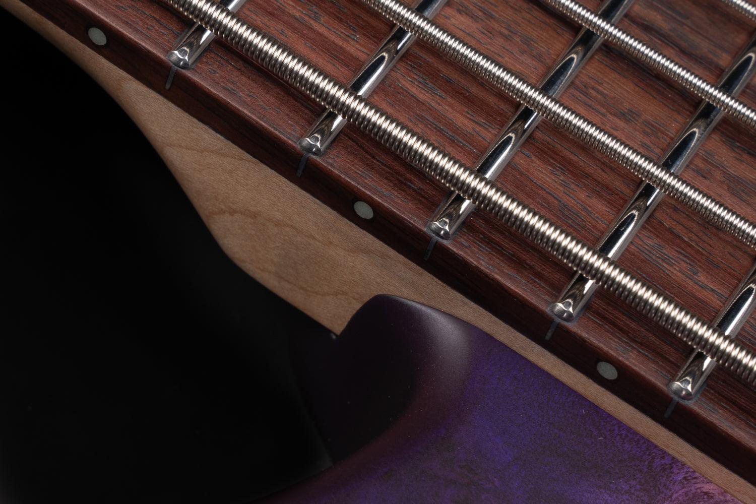 Eart Guitars, BW-5, Roasted Bookmatch Mahogany Body 5 String Bass - Image 4