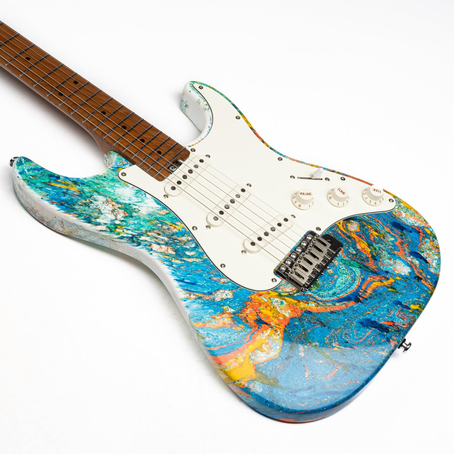 Eart Electric Guitars Chinese Lacquer Art CLA-60V - Image 6