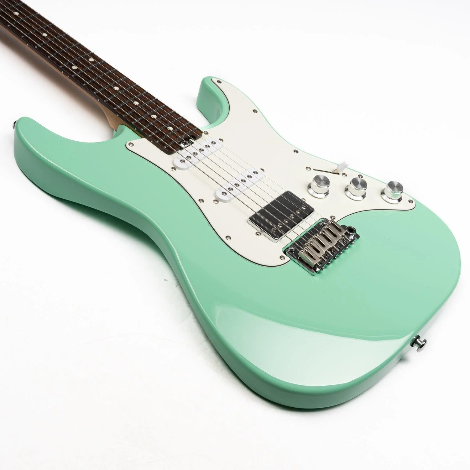 Eart Guitars, CP-1, HSS Pickups Classical Stainless Steel Fret Electric Guitar, Surf Green - Image 6
