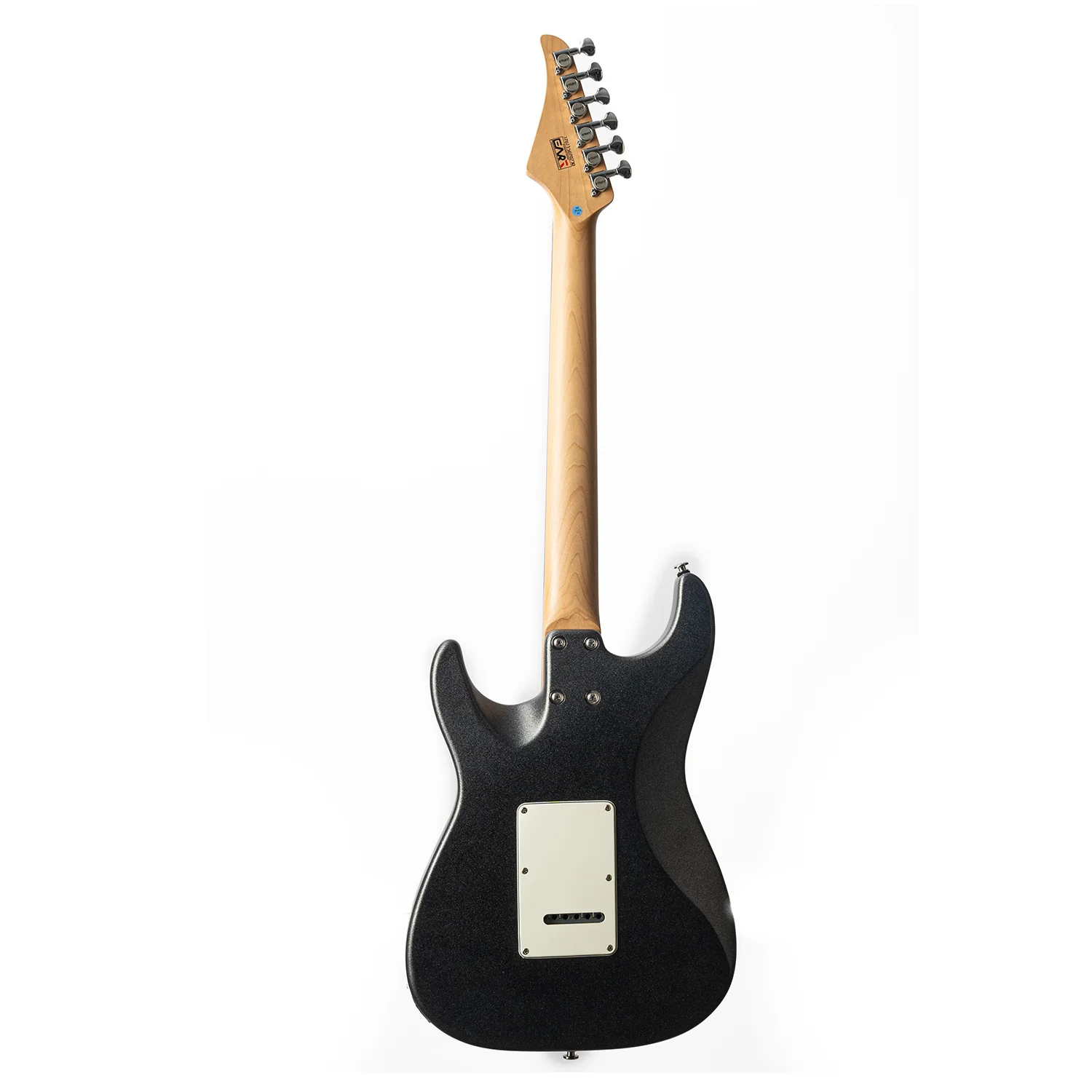 Eart Guitars, CP-73, 25.5" Roasted Mahogany & Maple Electric Guitar, Compound Frets, Custom Alnico Pickups, 6-Point Tremolo, Satin Black/Pearl Blue/Tobacco Burst - Image 2