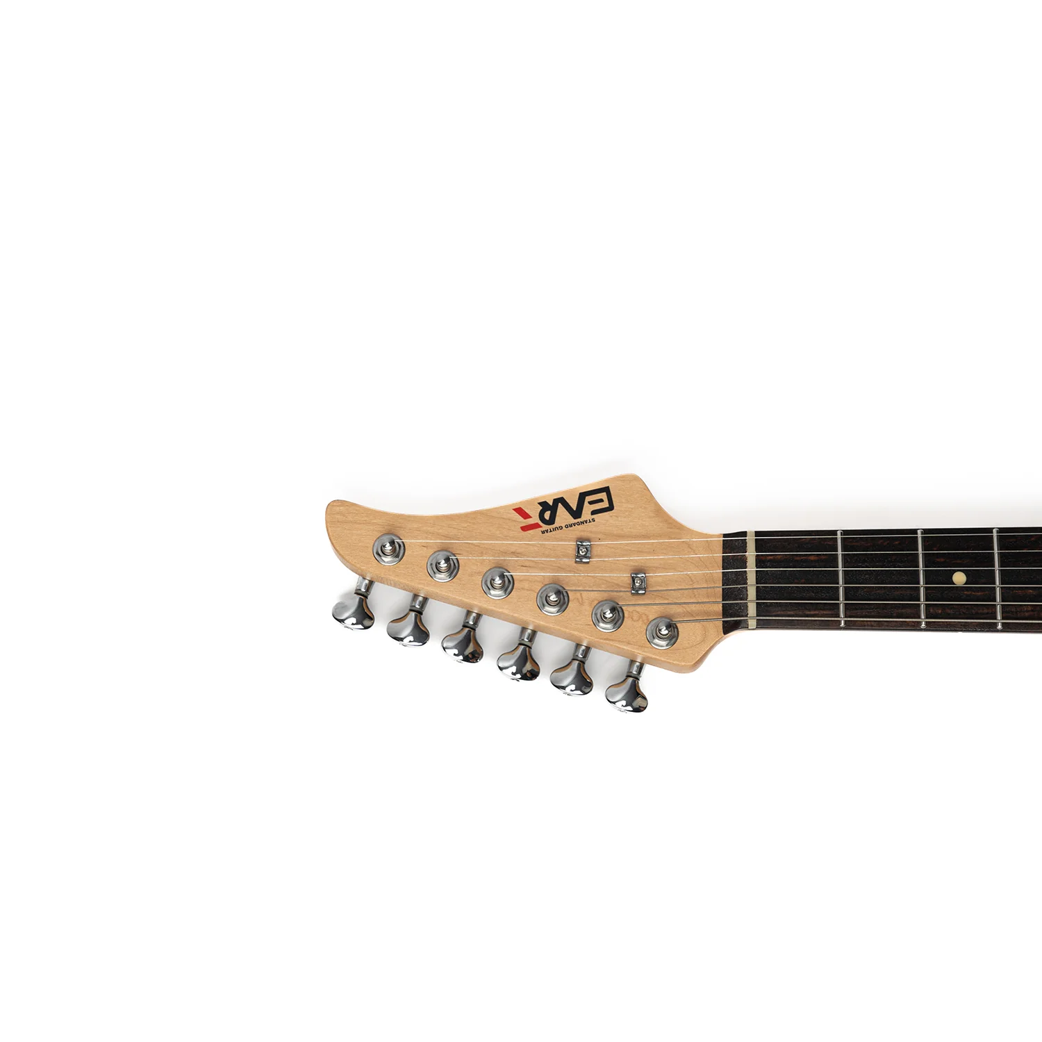 Eart Guitars, CP-73, 25.5" Roasted Mahogany & Maple Electric Guitar, Compound Frets, Custom Alnico Pickups, 6-Point Tremolo, Satin Black/Pearl Blue/Tobacco Burst - Image 3
