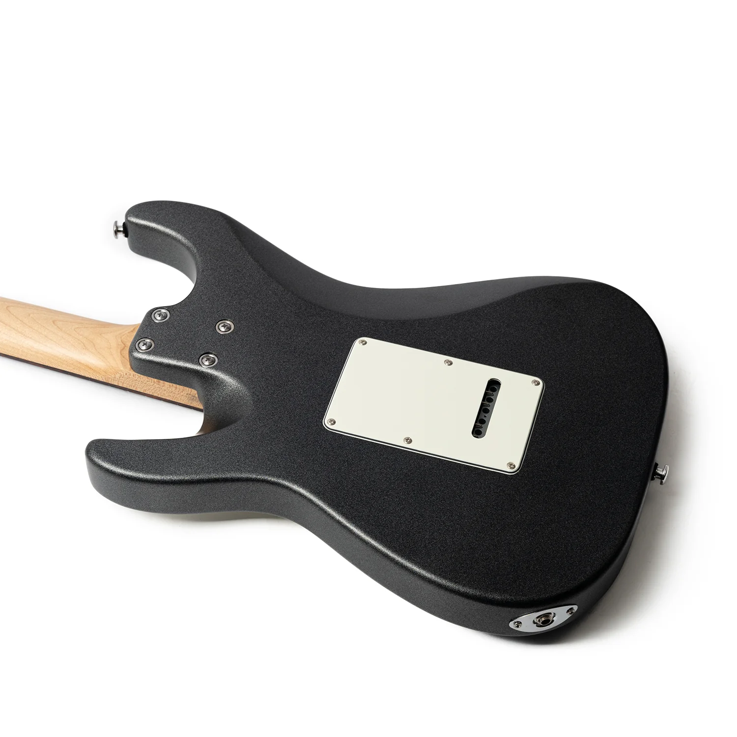 Eart Guitars, CP-73, 25.5" Roasted Mahogany & Maple Electric Guitar, Compound Frets, Custom Alnico Pickups, 6-Point Tremolo, Satin Black/Pearl Blue/Tobacco Burst - Image 6