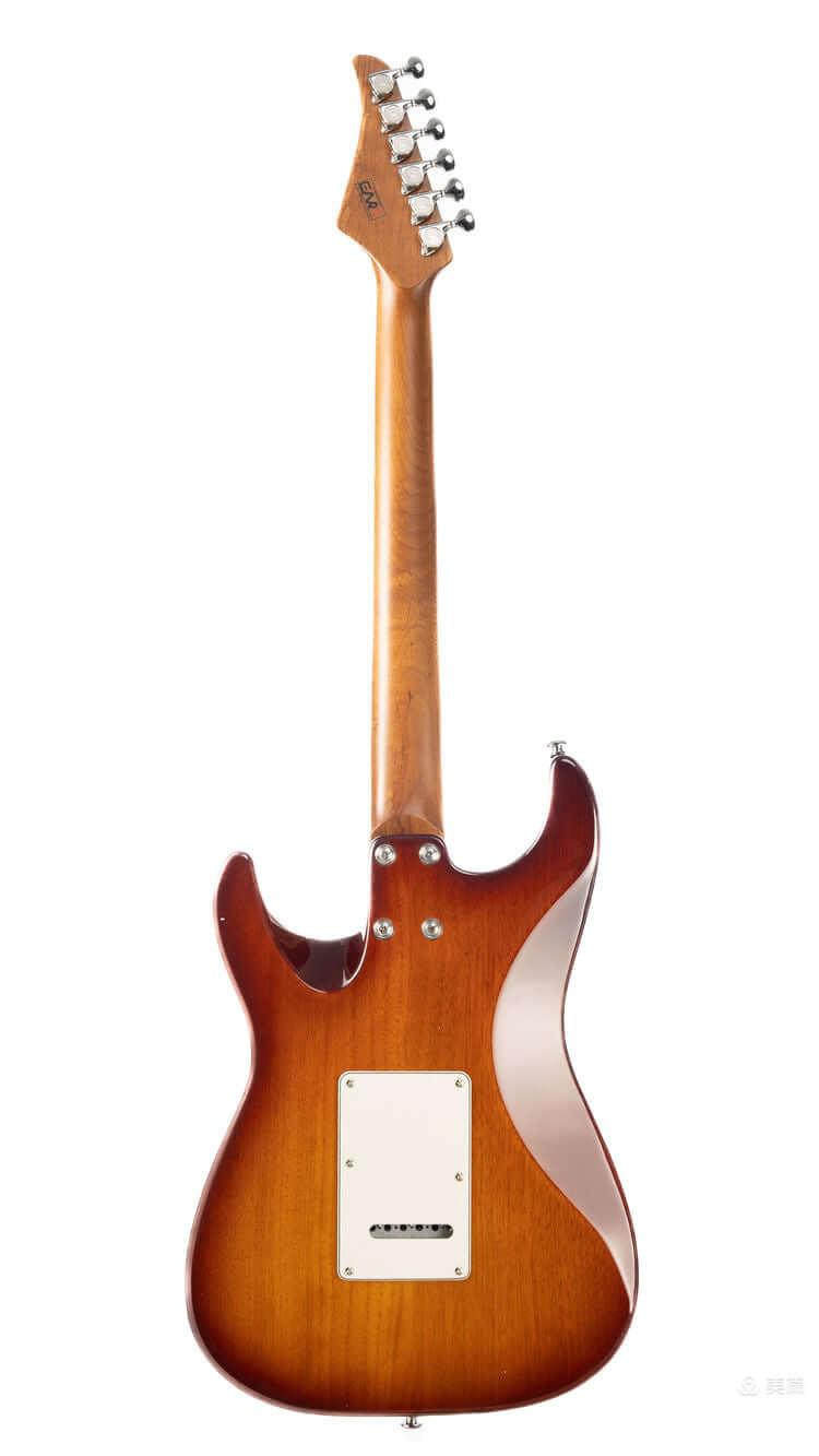 EART Guitars, DMX-9, India Rosewood Fingerboard Humbucker Tremolo Electric Guitar, Honey Burst - Image 2
