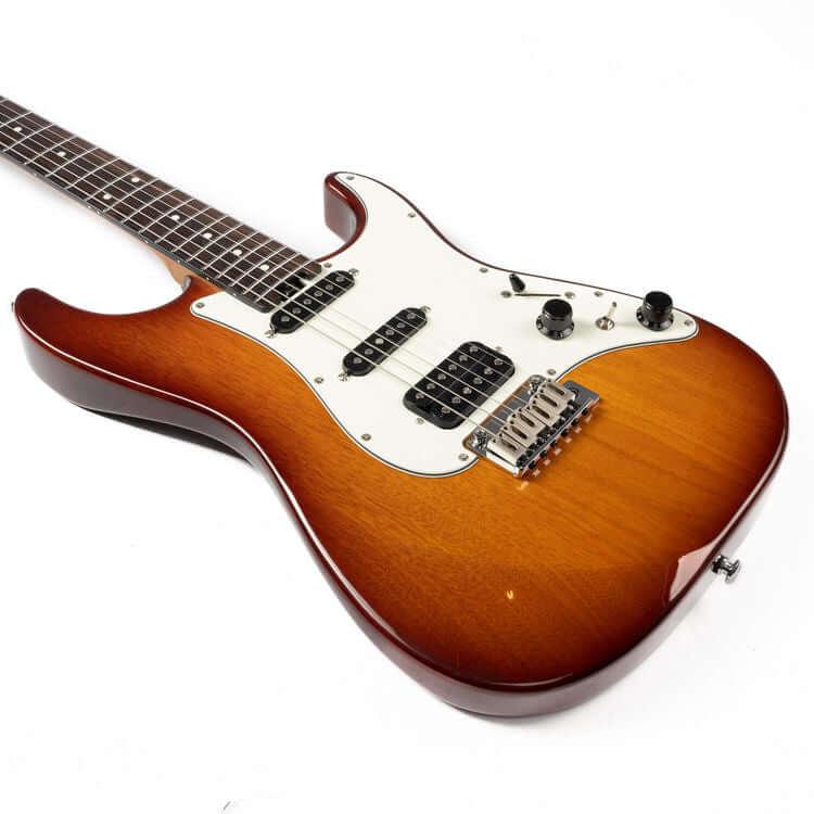 EART Guitars, DMX-9, India Rosewood Fingerboard Humbucker Tremolo Electric Guitar, Honey Burst - Image 5