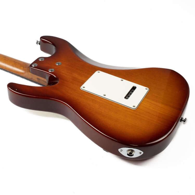 EART Guitars, DMX-9, India Rosewood Fingerboard Humbucker Tremolo Electric Guitar, Honey Burst - Image 6
