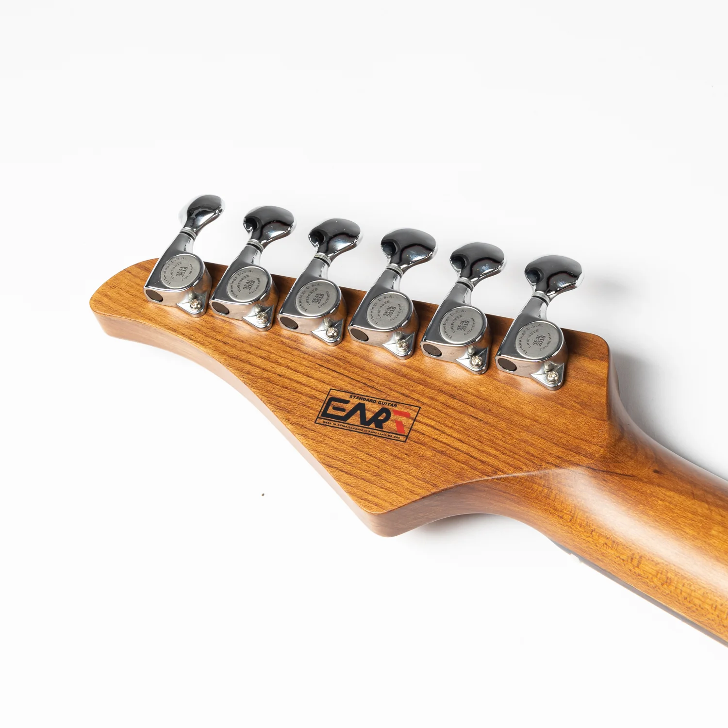 EART Guitars, DMX-9, NK-S Standard Shape 2-Point Synchronized Steel Saddle Tremolo Bridge Electric Guitar, Pearl Green - Image 3