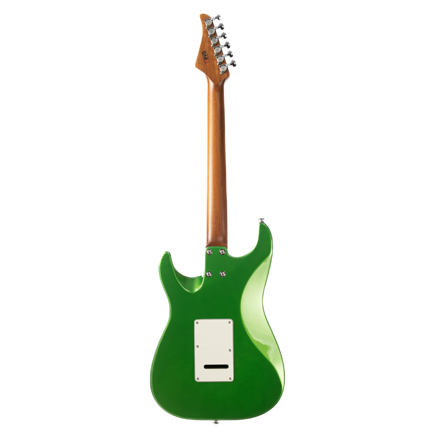 EART Guitars, DMX-9, NK-S Standard Shape 2-Point Synchronized Steel Saddle Tremolo Bridge Electric Guitar, Pearl Green - Image 7
