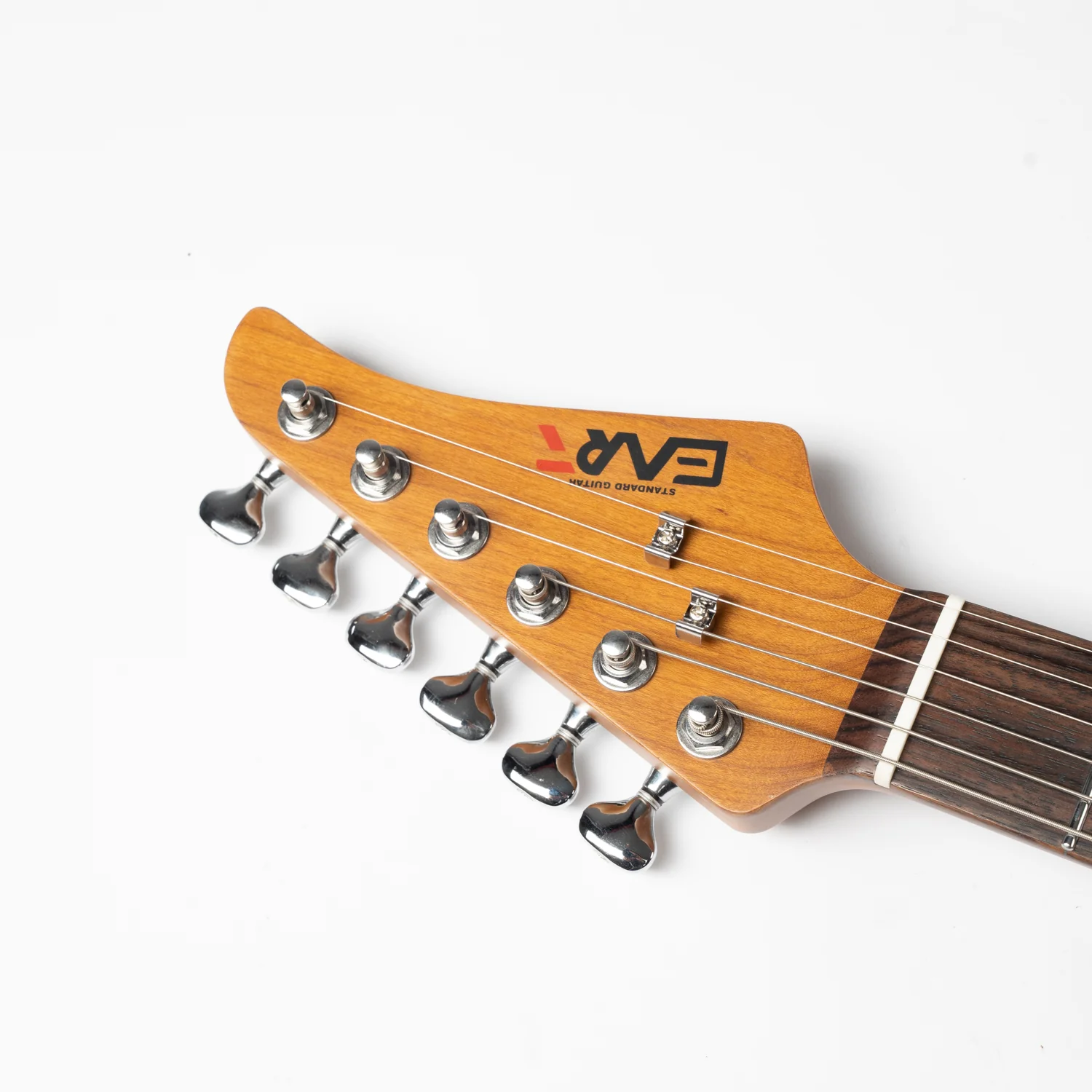 EART Guitars, DMX-9, NK-S Standard Shape 2-Point Synchronized Steel Saddle Tremolo Bridge Electric Guitar, Pearl White - Image 2