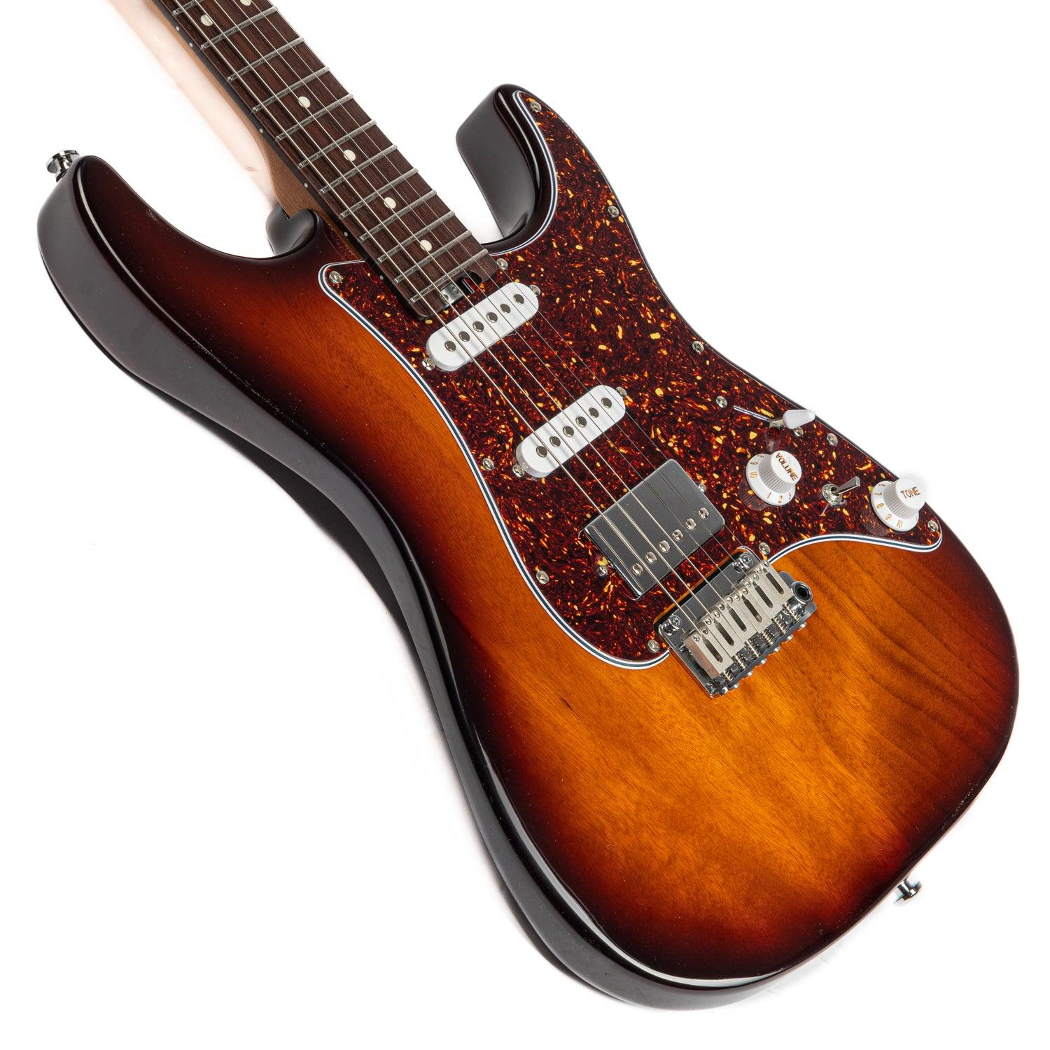 EART Guitars, DMX-9TC, India Rosewood Fingerboard Humbucker Tremolo Electric Guitar, Honey Burst - Image 7