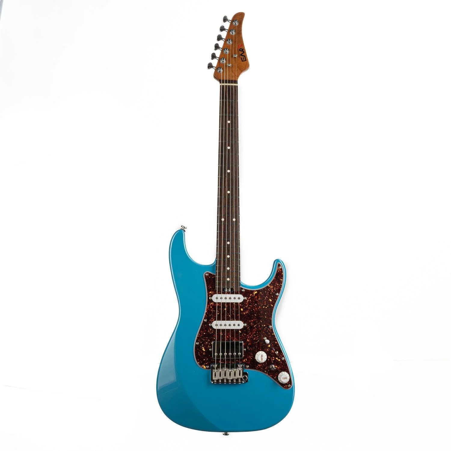 EART Guitars, DMX-9TC, SSH Roasted Bookmatch Mahogany Body Canada Maple Neck Electric Guitar, Pearl Blue
