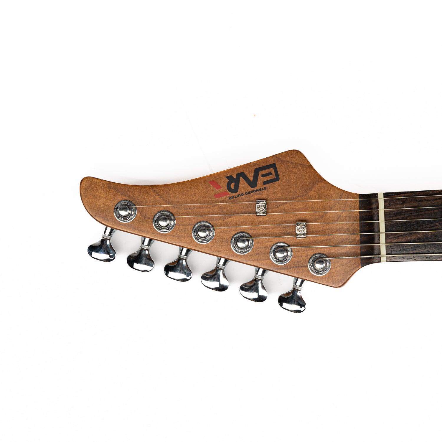 EART Guitars, DMX-9TC, SSH Roasted Bookmatch Mahogany Body Canada Maple Neck Electric Guitar, Pearl Blue - Image 3