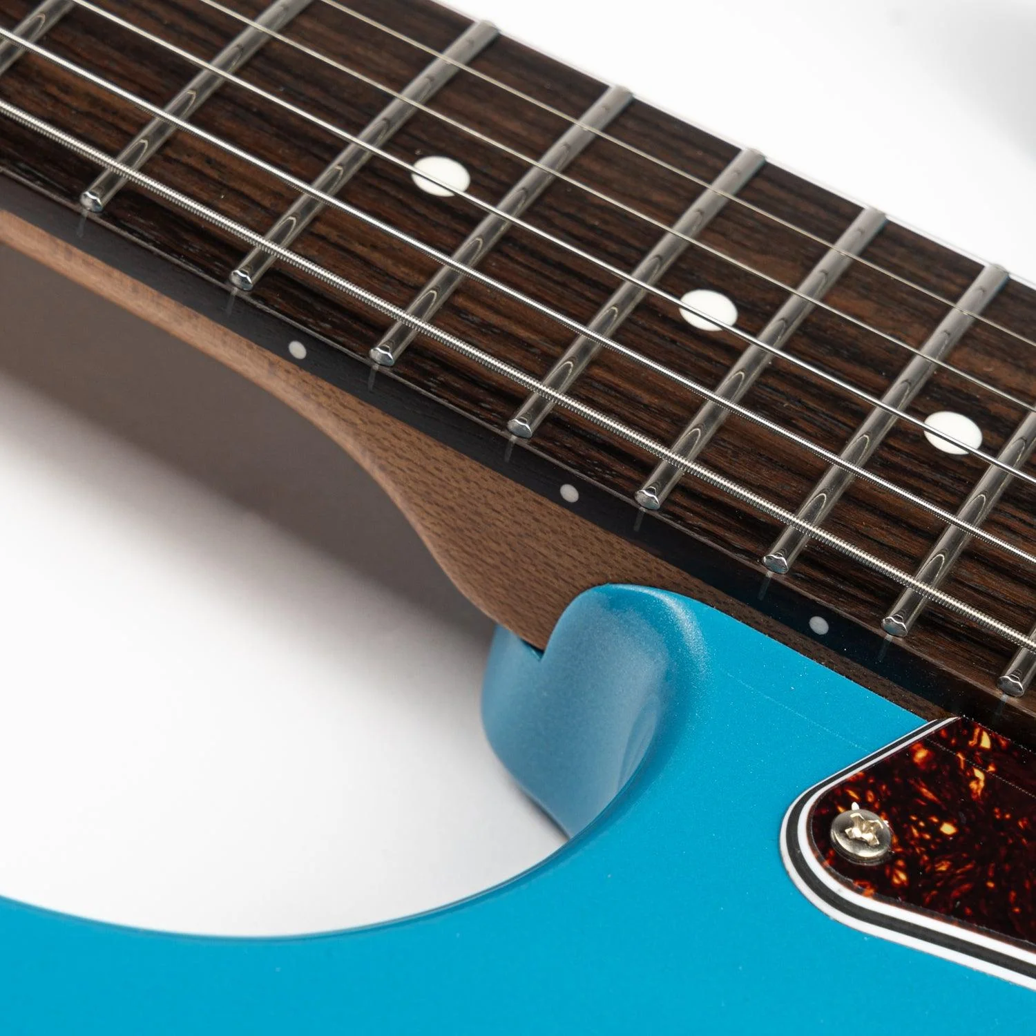 EART Guitars, DMX-9TC, SSH Roasted Bookmatch Mahogany Body Canada Maple Neck Electric Guitar, Pearl Blue - Image 5