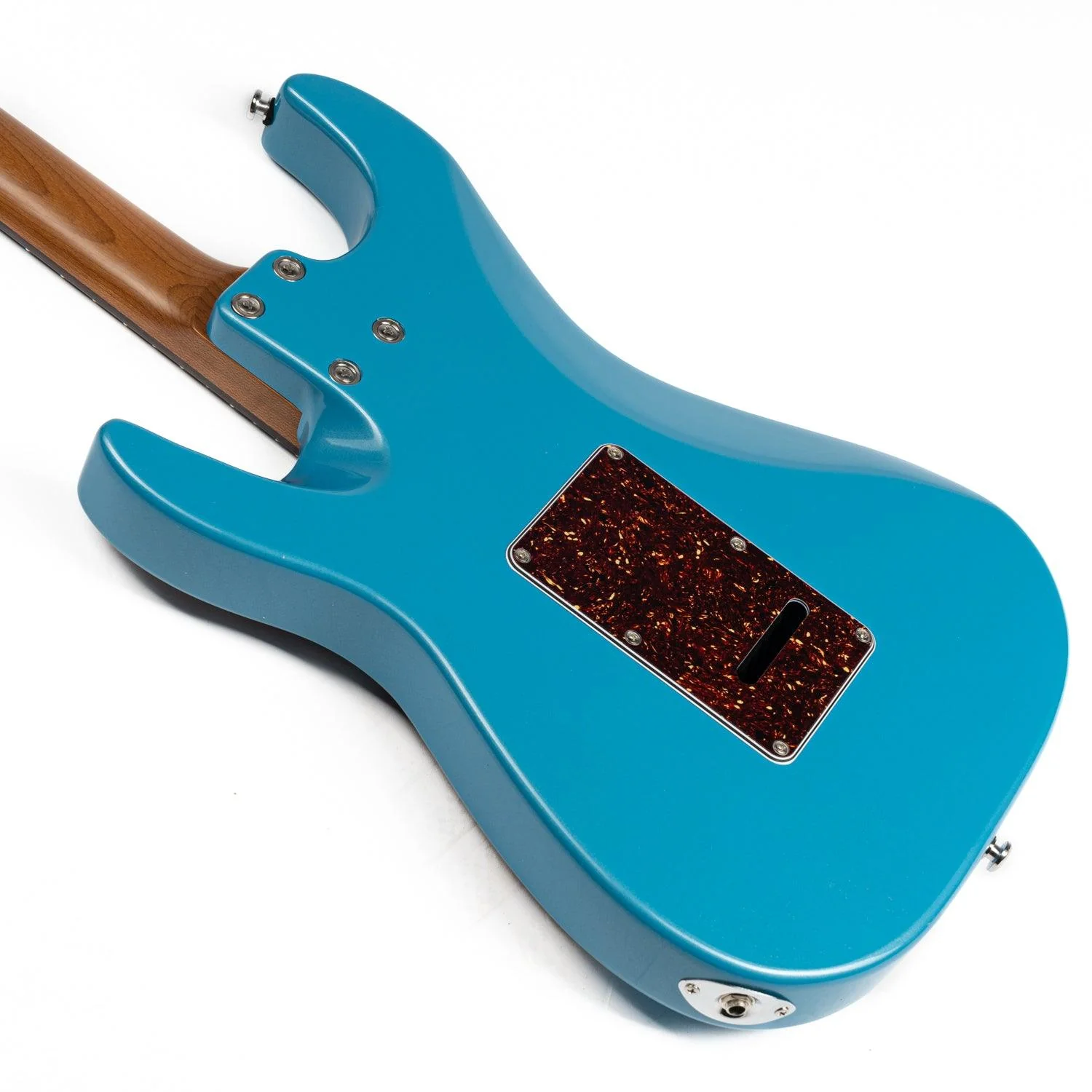 EART Guitars, DMX-9TC, SSH Roasted Bookmatch Mahogany Body Canada Maple Neck Electric Guitar, Pearl Blue - Image 7