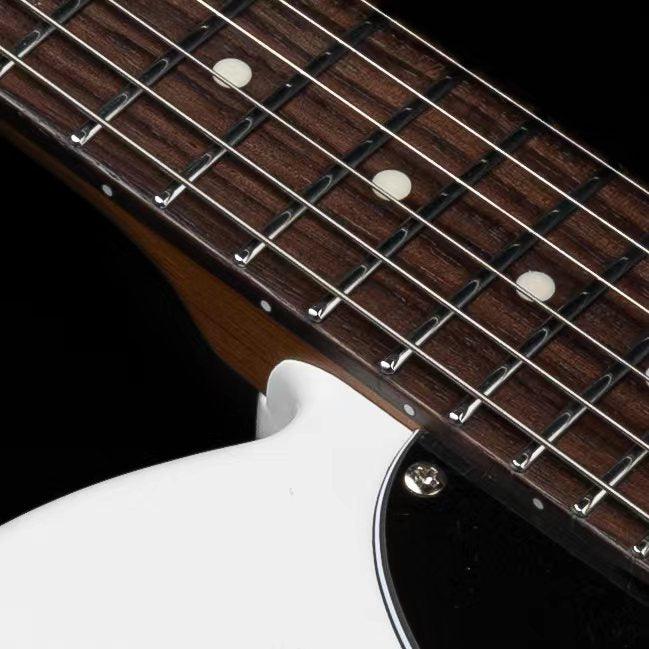 Eart Guitars, E-TT2, Semi Hollow Body Electric Guitars Humbucker Pickups Fixed Bridge LP3, White - Image 7