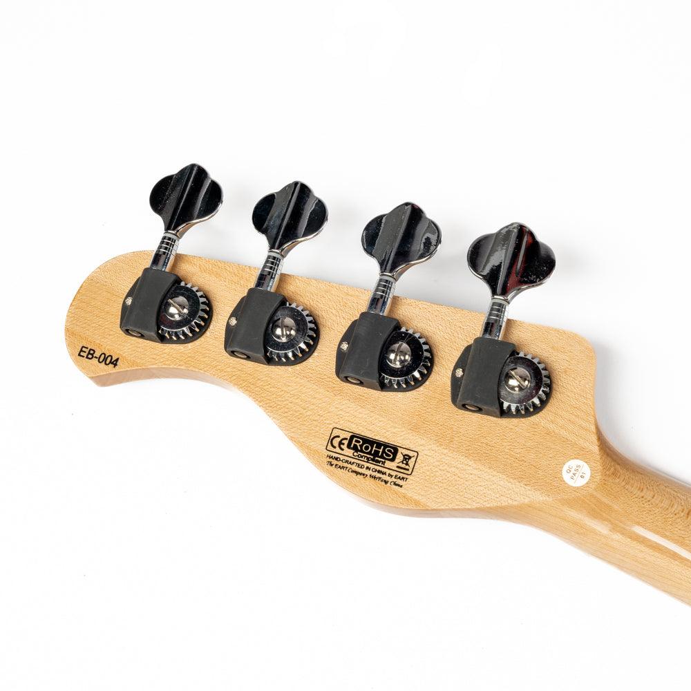 Eart Guitars, EB-004 Roasted Bookmatch Mahogany+Quilted Maple Bass - Image 5