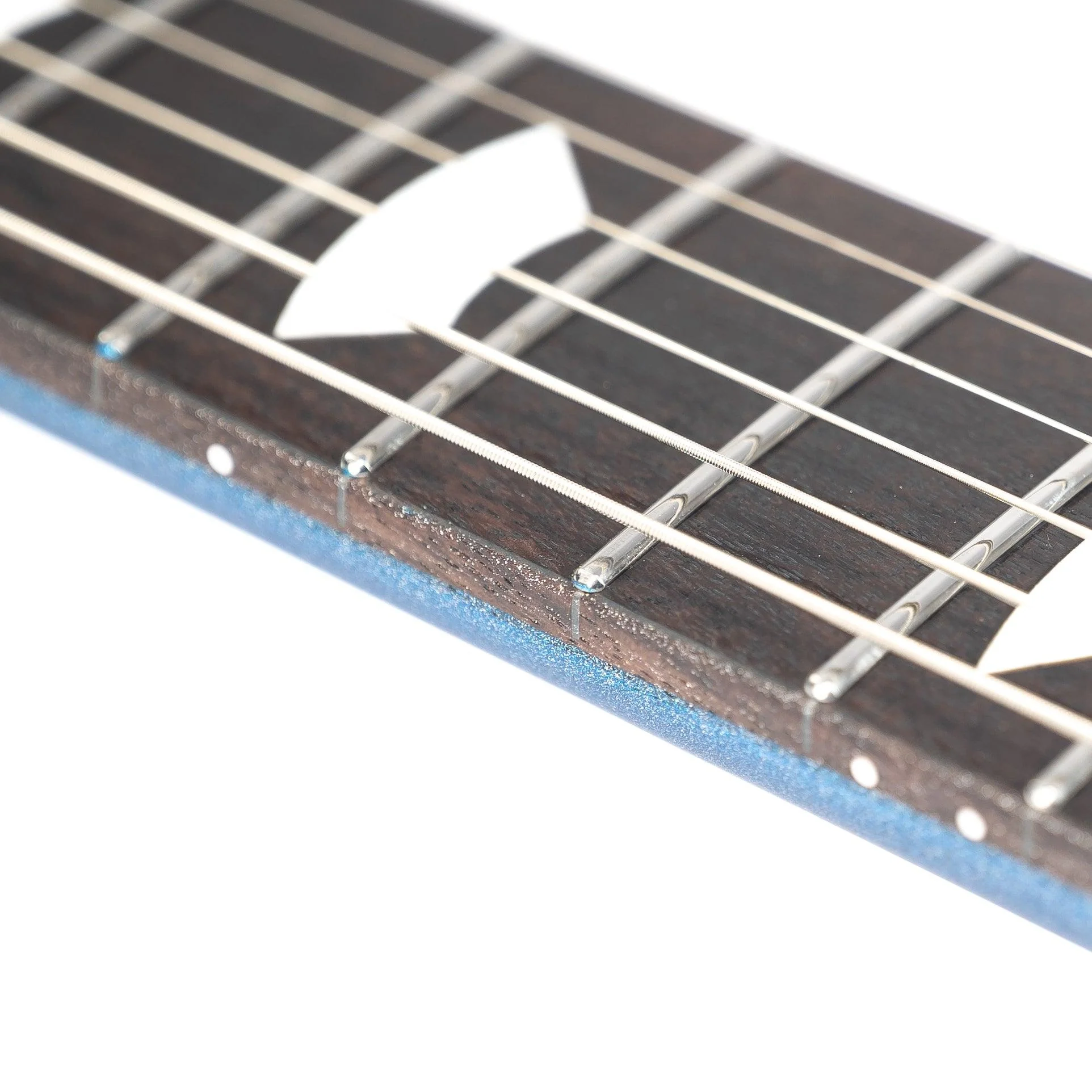 Eart Guitars, EGLP-610, Roasted Mahogany Body T-0-M Tailpiece Set Bridge Electric Guitar, Sapphire Blue - Image 4