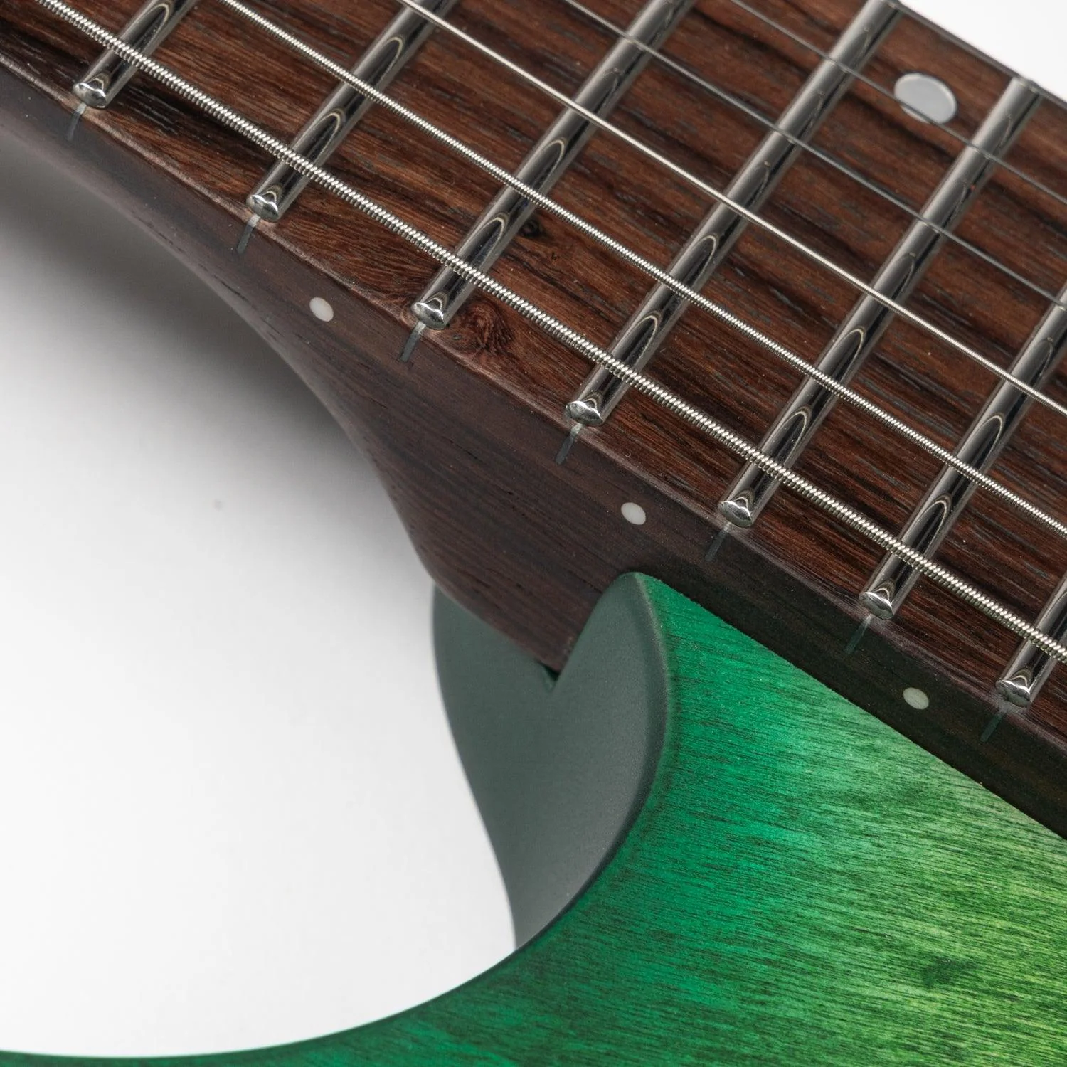 Eart Guitars, EXP-H6-ULTRA Right Handed 6 Strings Electric Guitar, 2-Point Floating Tremolo Bridge,  Green Burst - Image 5