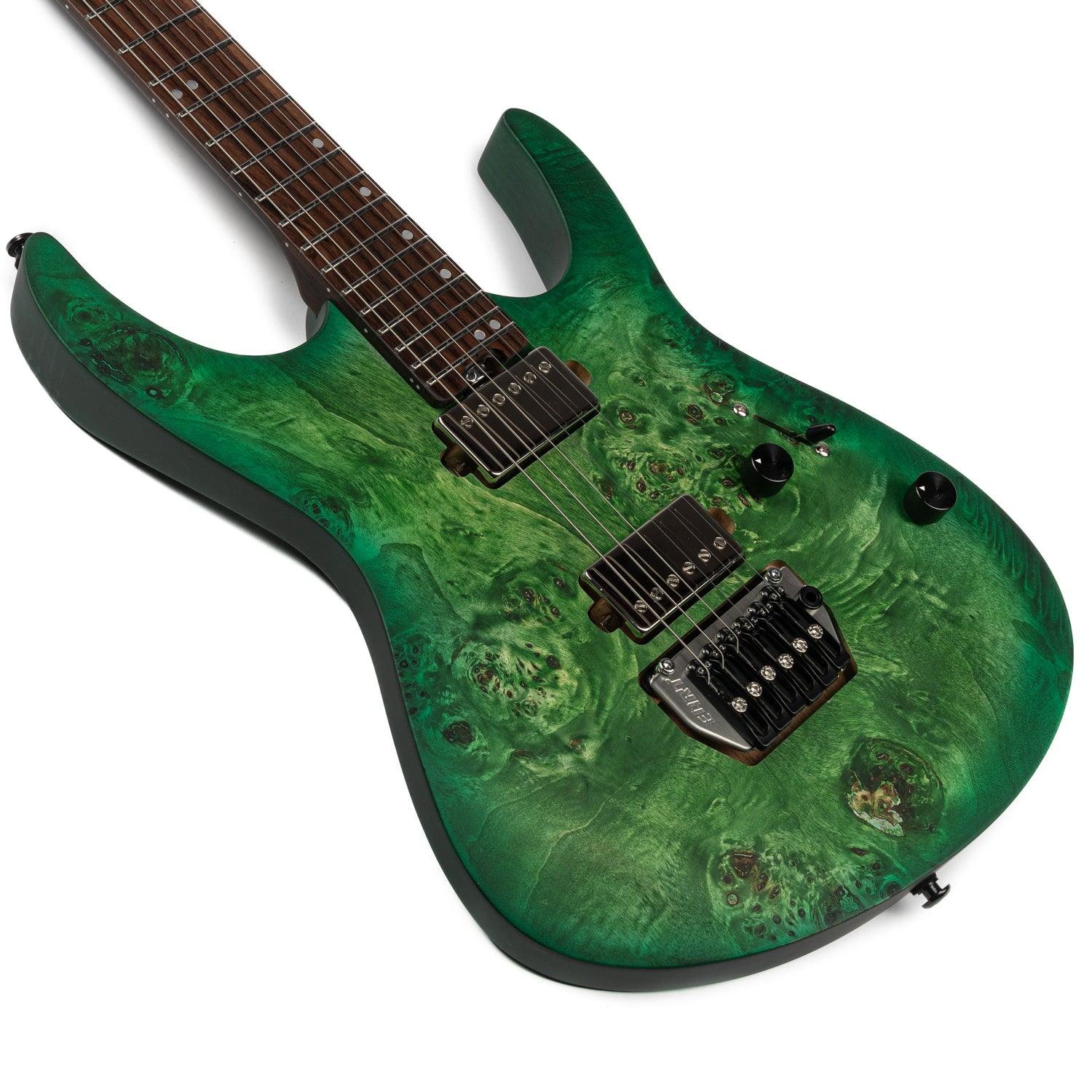 Eart Guitars, EXP-H6-ULTRA Right Handed 6 Strings Electric Guitar, 2-Point Floating Tremolo Bridge,  Green Burst - Image 6