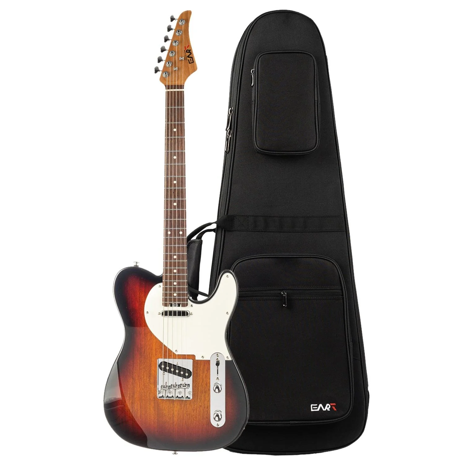 EART Guitars, EYP-TLC, 3-Way Switch, 1 Tone, 1 Volume, Roasted Bookmatch Mahogany Body Electric Guitar - Image 5