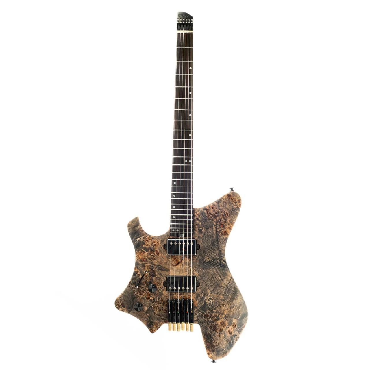 Eart Guitars, GW2L, Left Handed Headless Double Locking Fixed Bridge Electric Guitar, with Gig bag, Black - Image 7