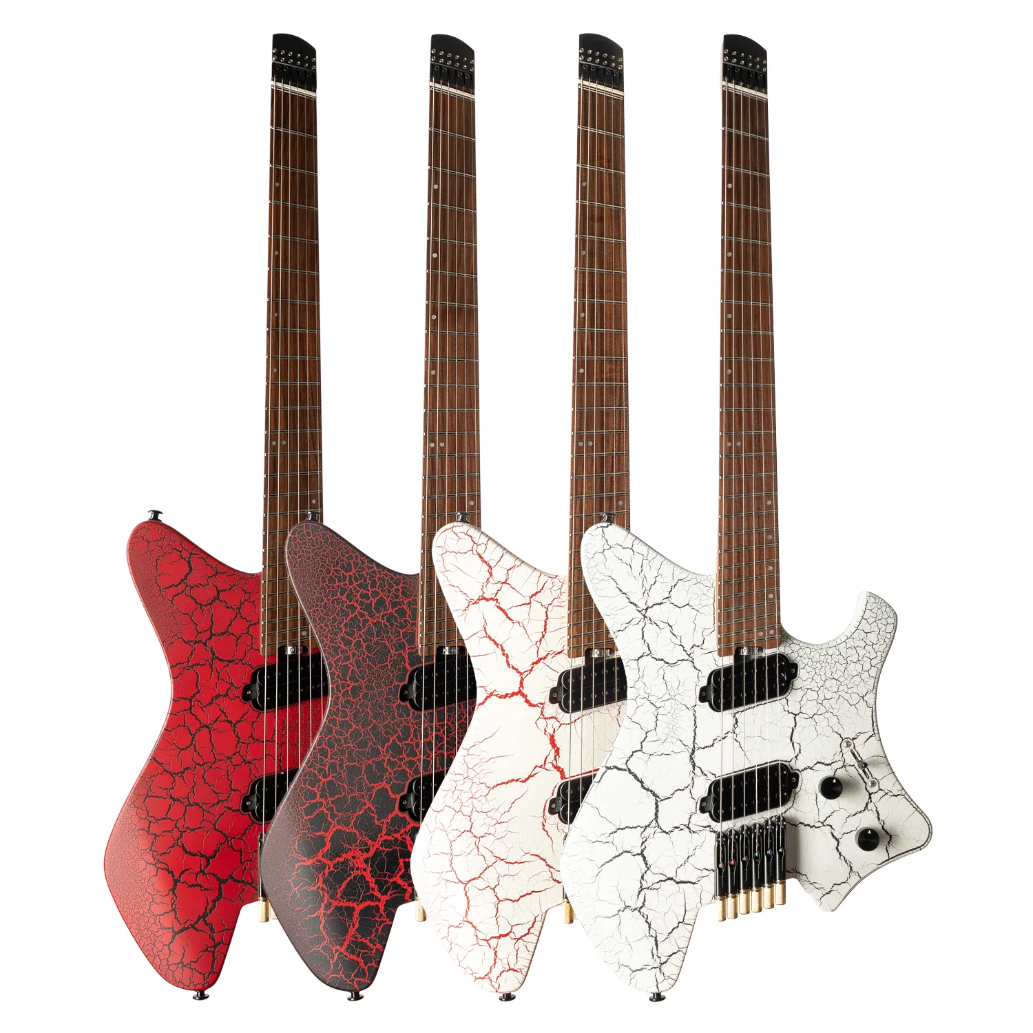 Eart Guitars, GW-6F, 6 Strings, 3-Way Switch,1 Tone,1 Volume Fixed Bridge Headless Electric Guitar