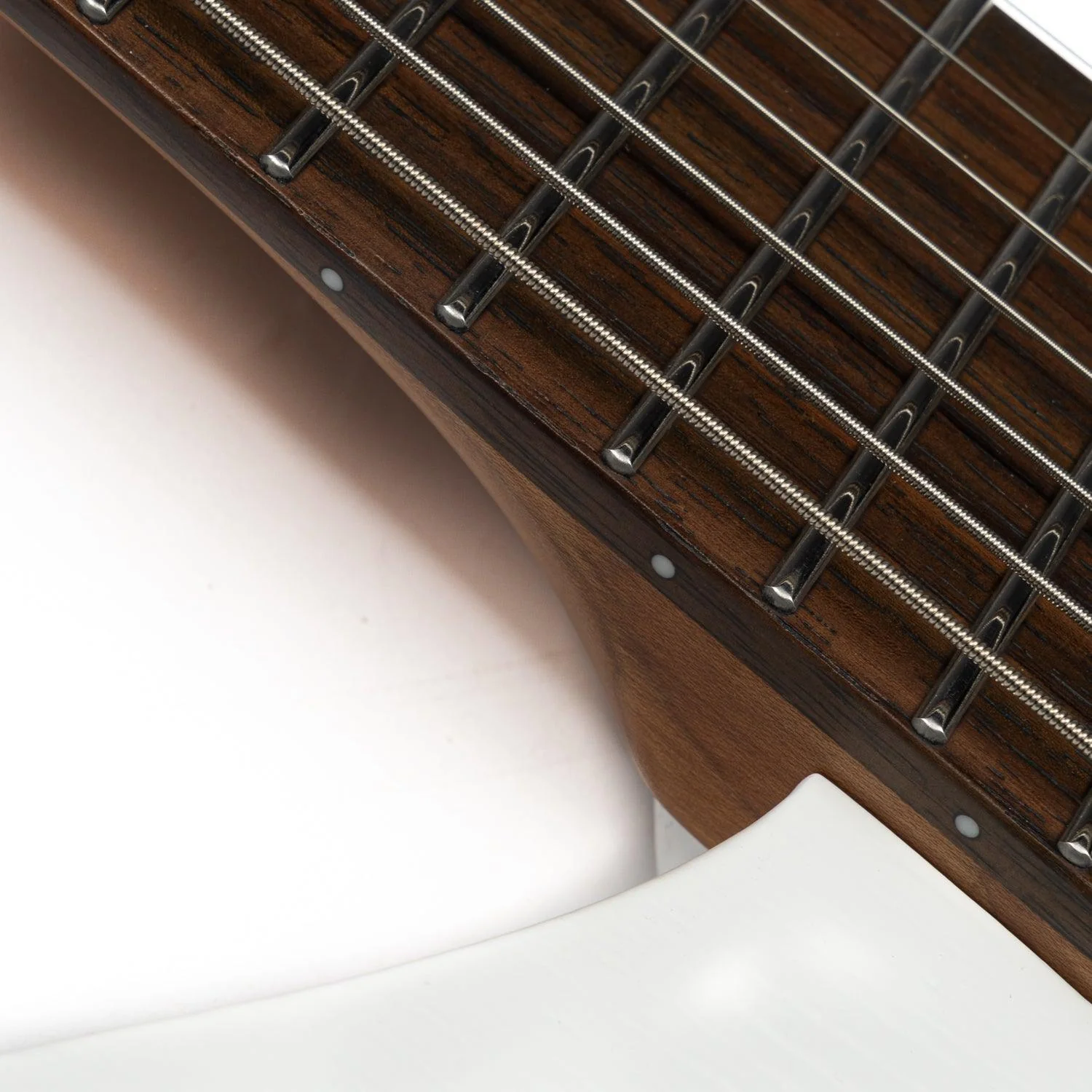 EART Guitars, GW-7F, 7 String Headless Shape Guitar, Right Electric Guitar, White - Image 5