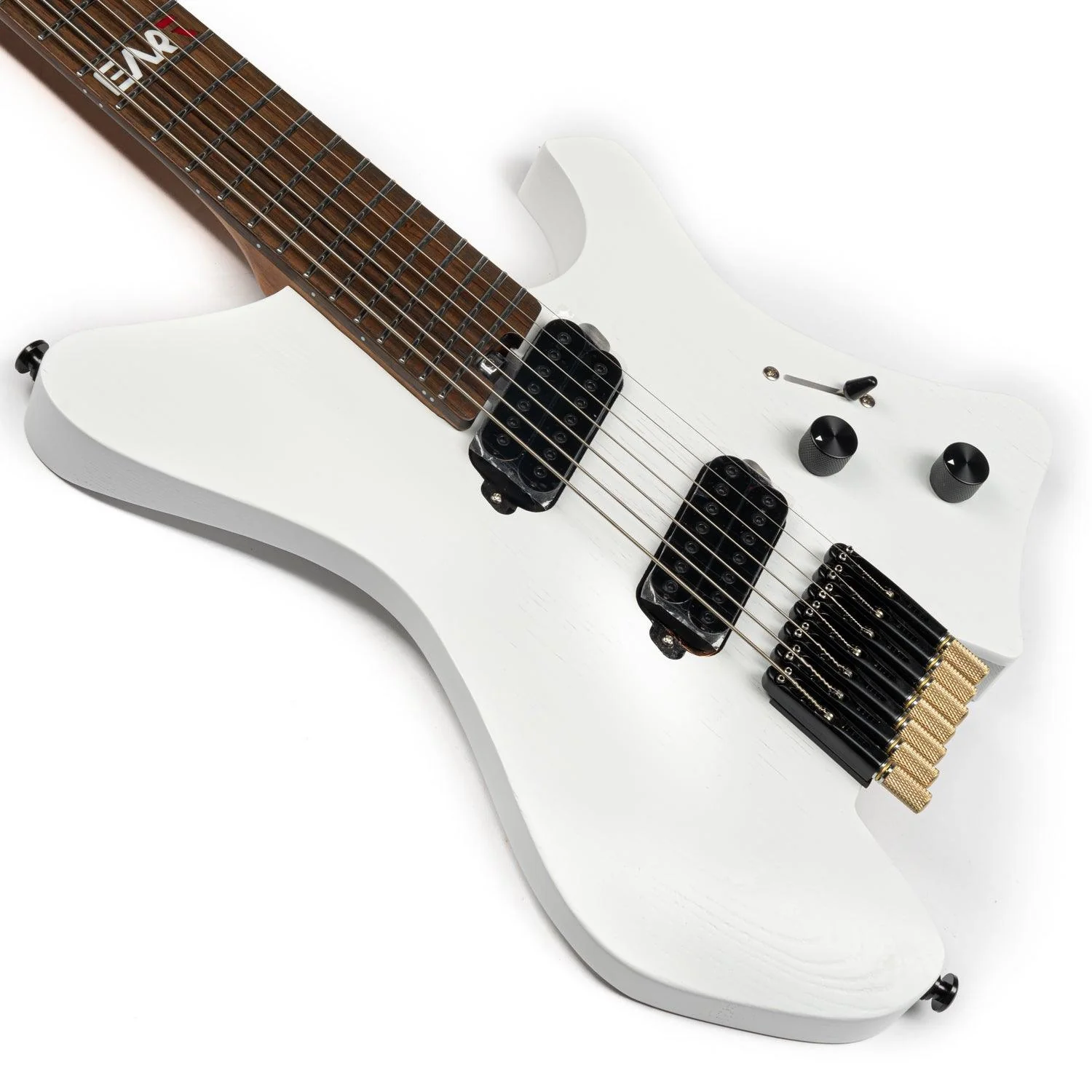 EART Guitars, GW-7F, 7 String Headless Shape Guitar, Right Electric Guitar, White - Image 6