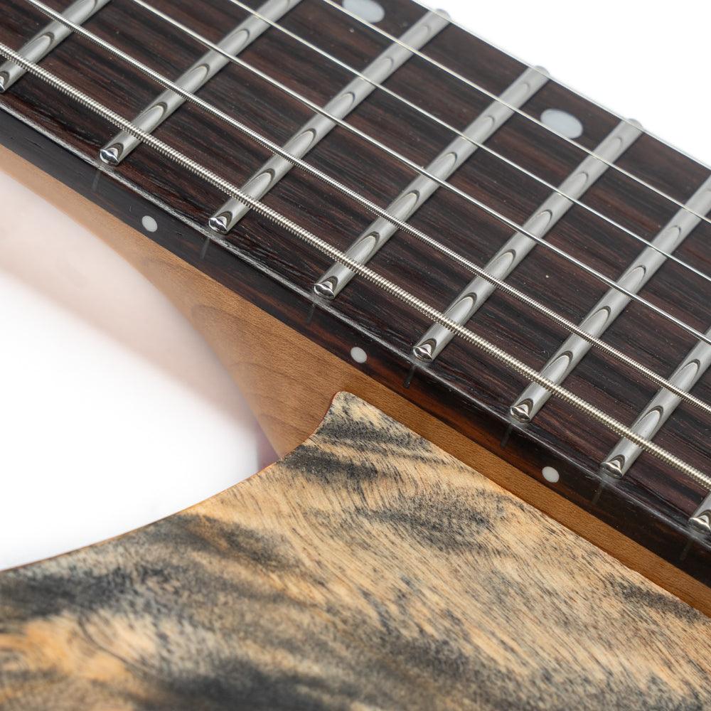 Eart Guitars, GW2 Headless Solid Body Electric Guitar, Right Handed, Compound U To C Shape Neck, Black - Image 5