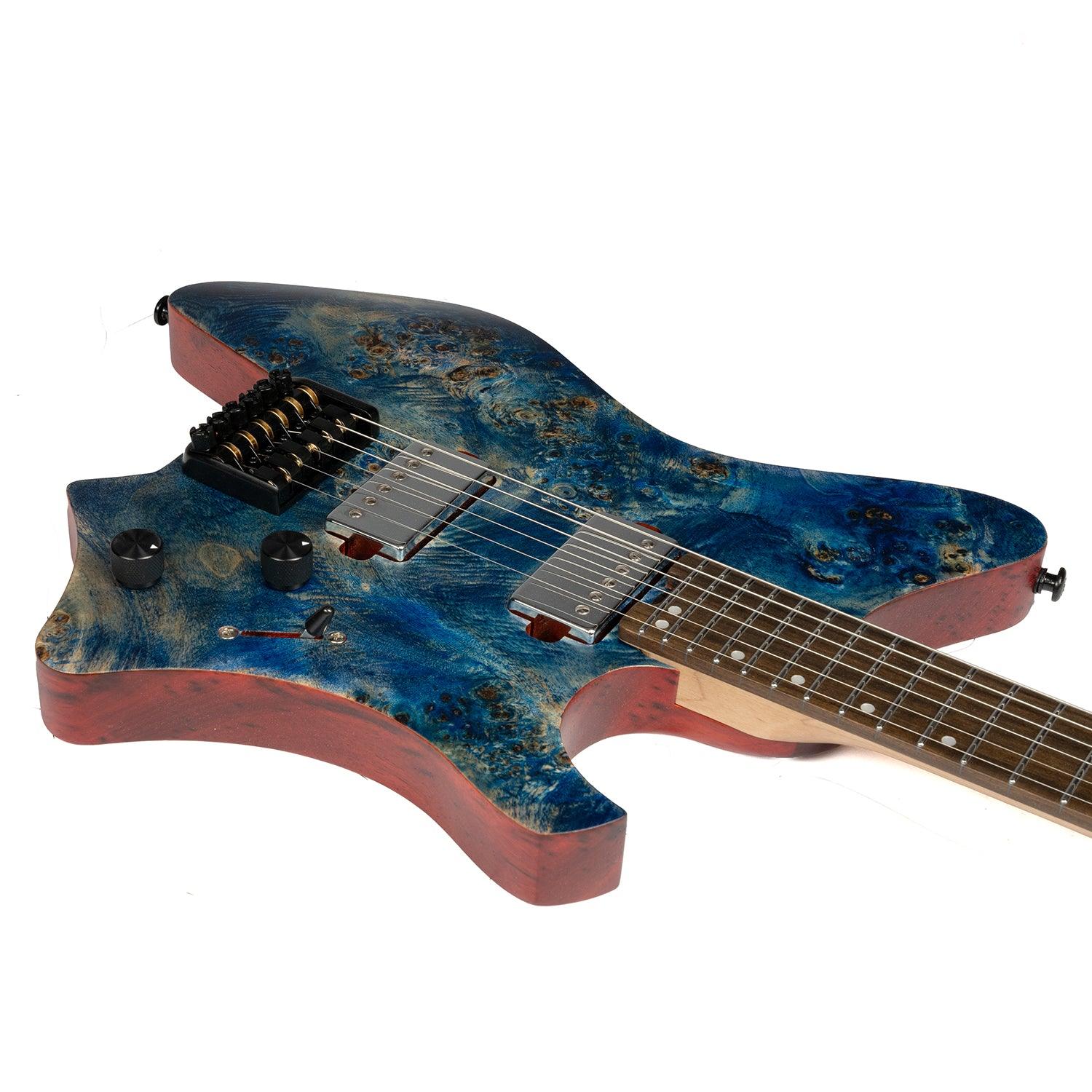 Eart Guitars, GW2 Right Handed Headless Electric Guitars Model Satin Finish, Blue - Image 5