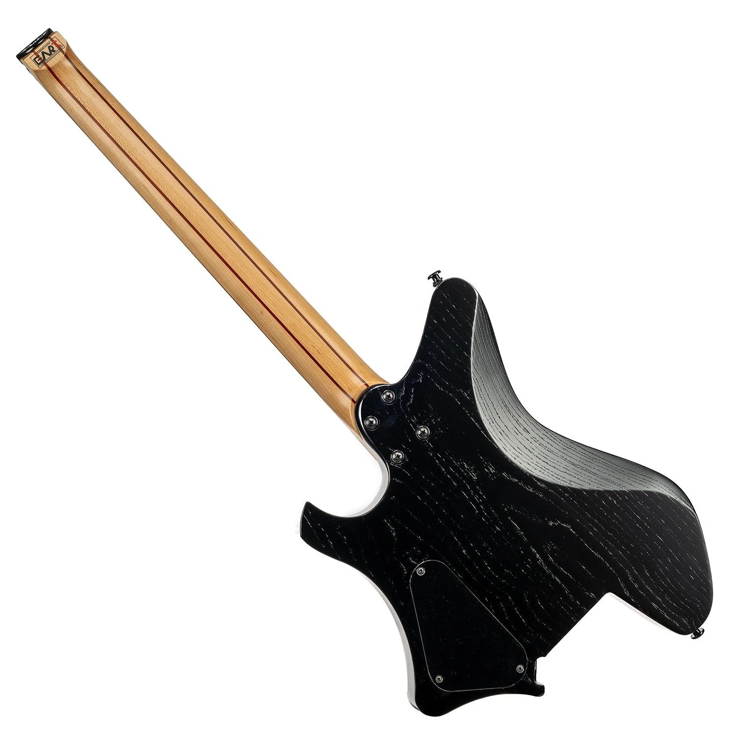 Eart Guitars, GW2 Headless Electric Guitar, Right Handed, Roasted Padauk+Poplar Burl Body, NBK - Image 3