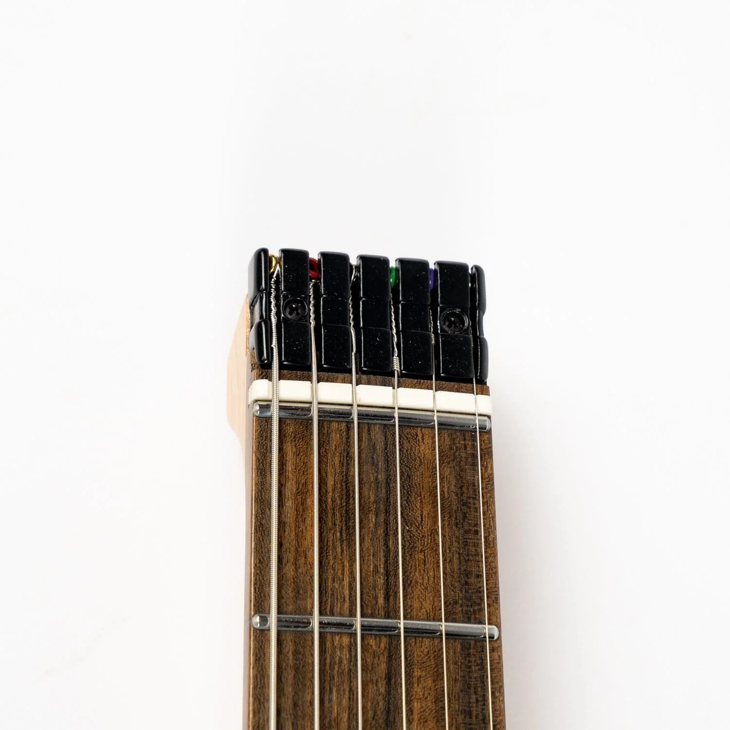 Eart Guitars, GW2 Headless Electric Guitar, Right Handed, Roasted Padauk+Poplar Burl Body, NBK - Image 4