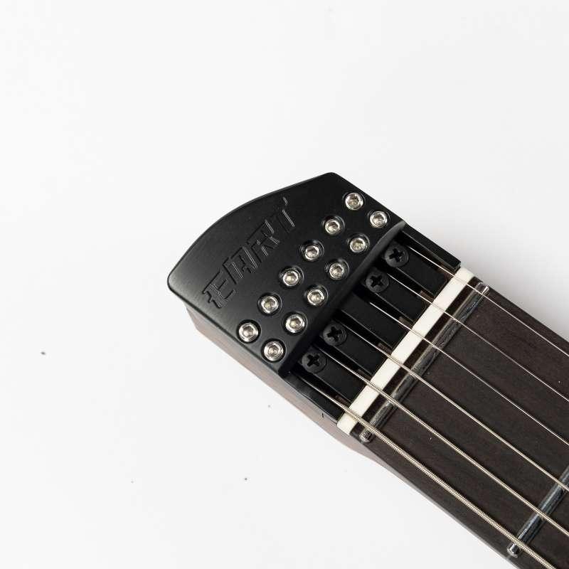 Eart Guitars, GW2-Pro, Headless Double Locking Fixed Bridge 3-Way Switch Electric Guitar, Blue Burst - Image 3