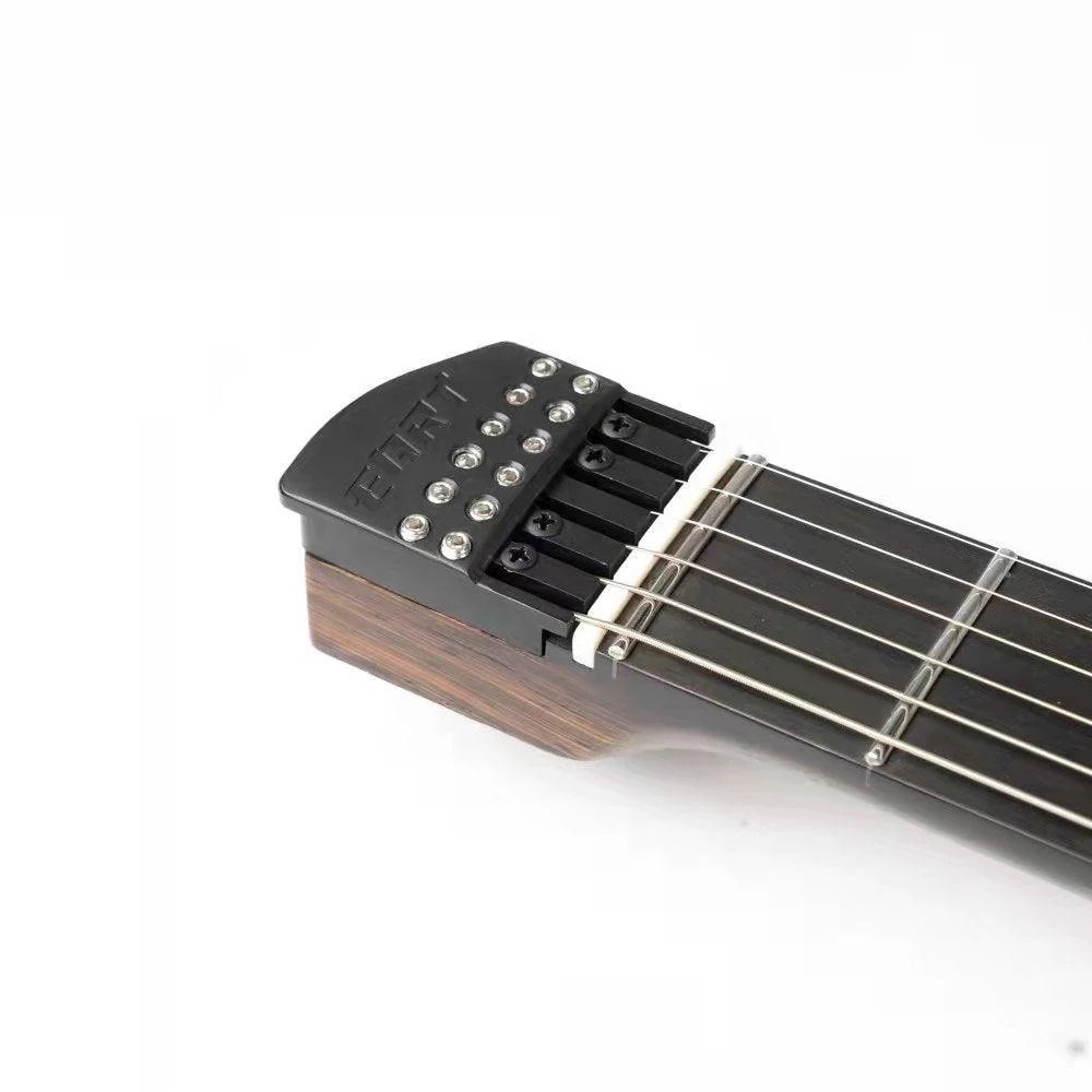 Eart Guitars, GW2-Pro, Roasted Ash Body Headless 3-Way Switch,1 Tone,1 Volume Electric Guitar, Natural - Image 3