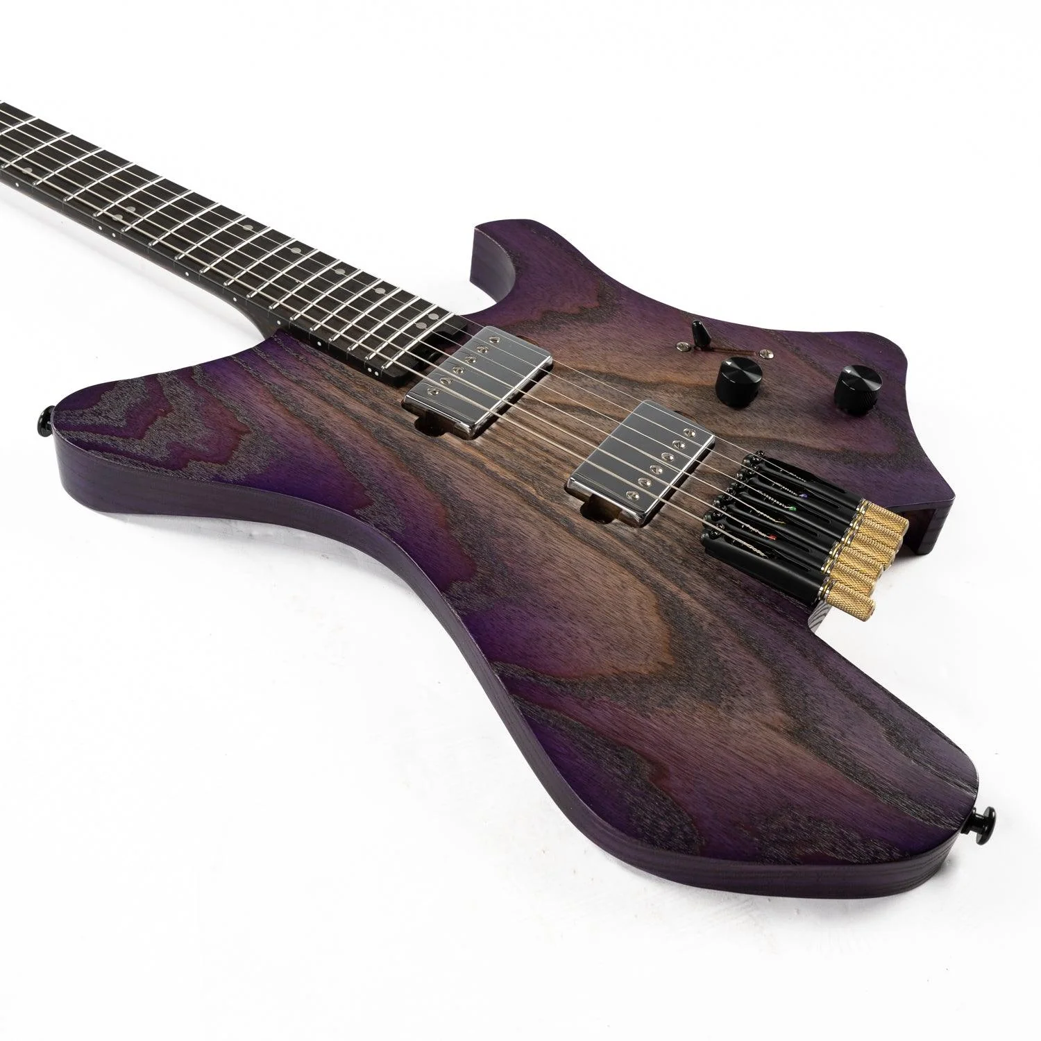 Eart Guitars, GW2-Pro, Headless Compound U To C Shape Neck Electric Guitar, Purple Burst - Image 6